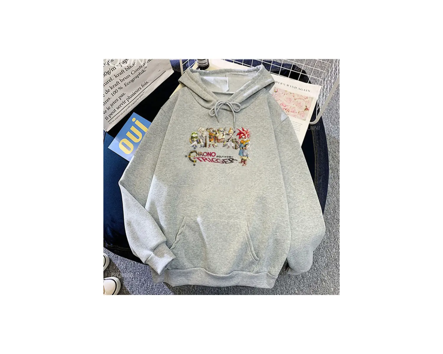 Beyaz Unisex Men deras kıyafetleri Chrono tetik oyunu baskı Moletom Masculino k