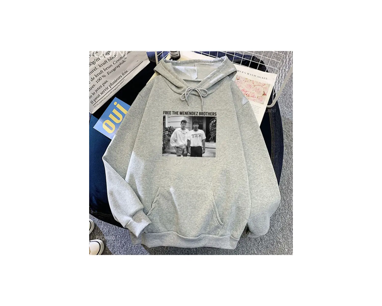 Beyaz Unisex Nicholas chachagrafik ücretsiz Menendez kardeşler film baskı Streetwear Hip H