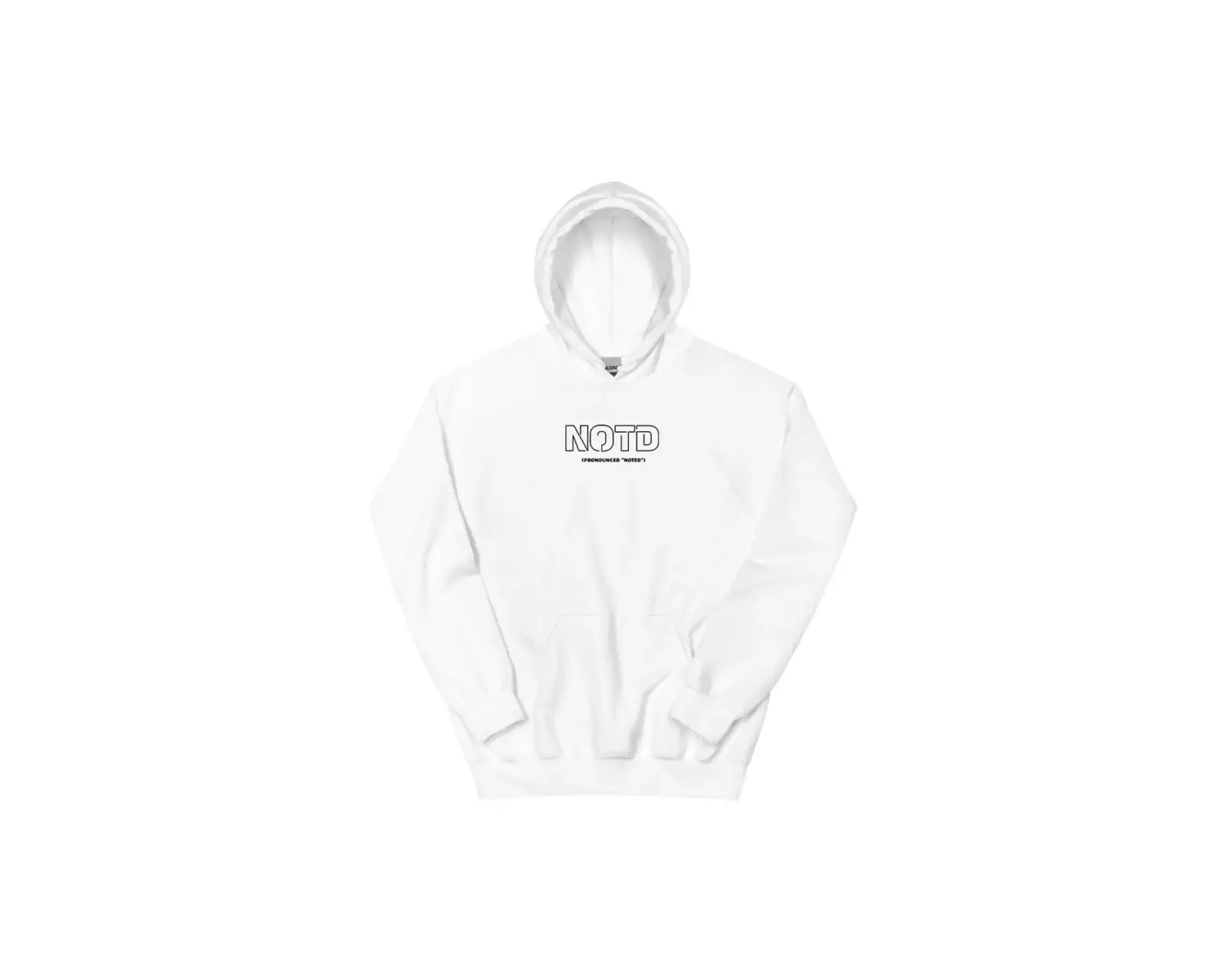 Beyaz Unisex NOTD Yıldız Kapüşonlular Grunge Moda Cep Kapşonlu Ele