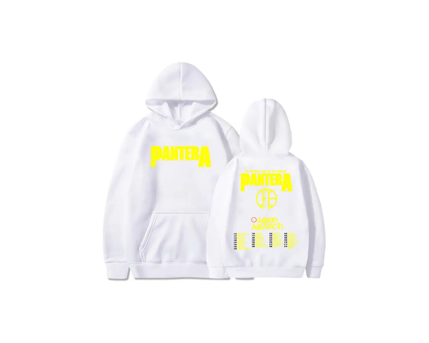 Beyaz Unisex Pantera Yaz 2025, Kapüşonlularrunge Moda Sokak Şıklığı