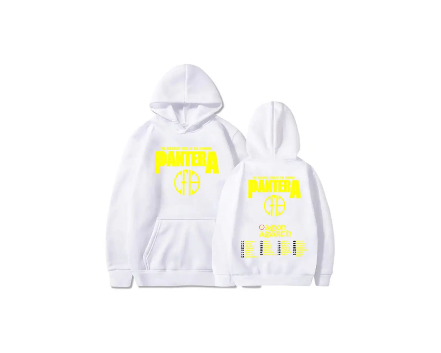 Beyaz Unisex Pantera Yaz 2025, Kapüşonlularrunge Moda Sokak Şıklığı