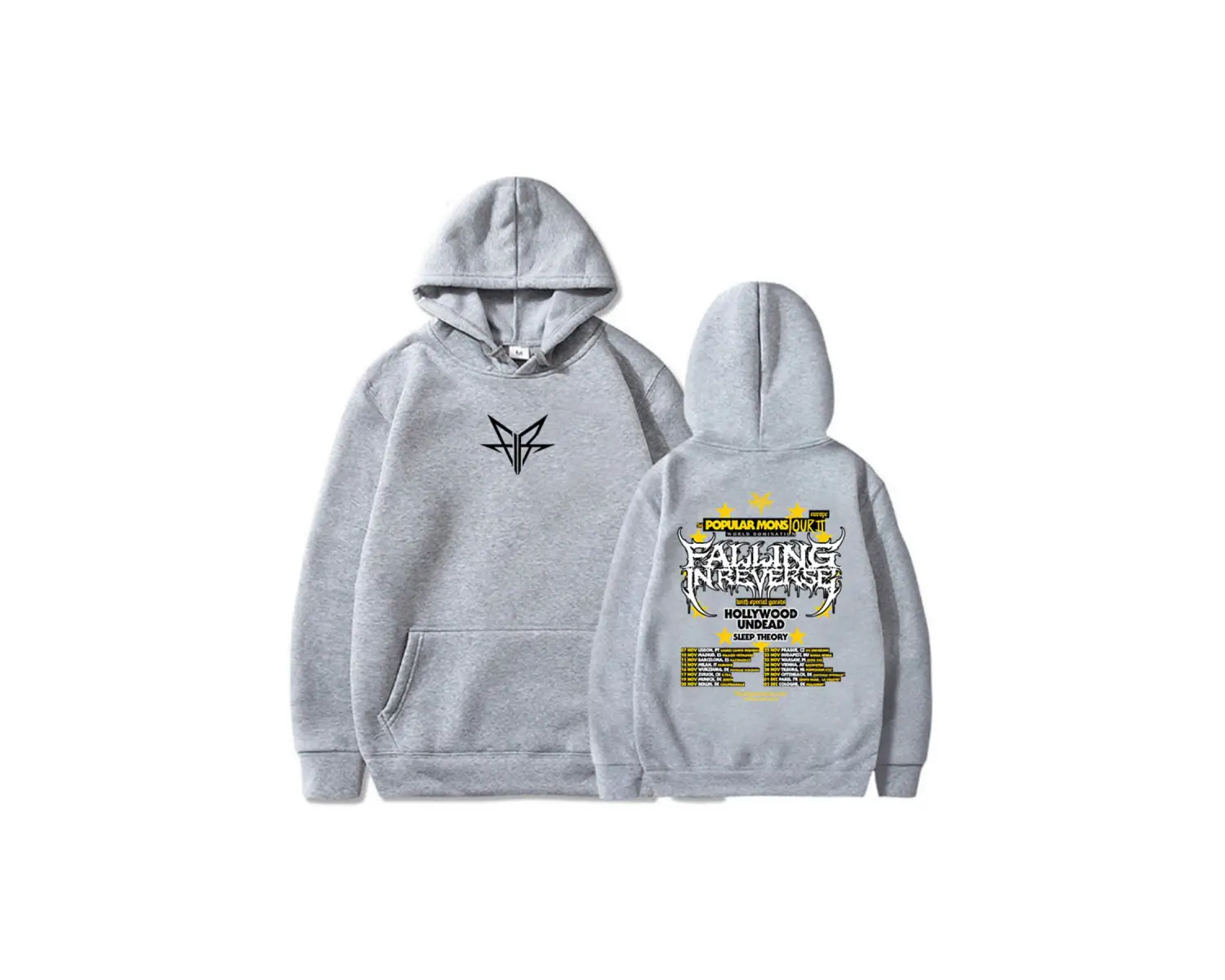 Beyaz Unisex Popüler Mons tur giyim ters bant içinde düşen grafik Hip Hop He