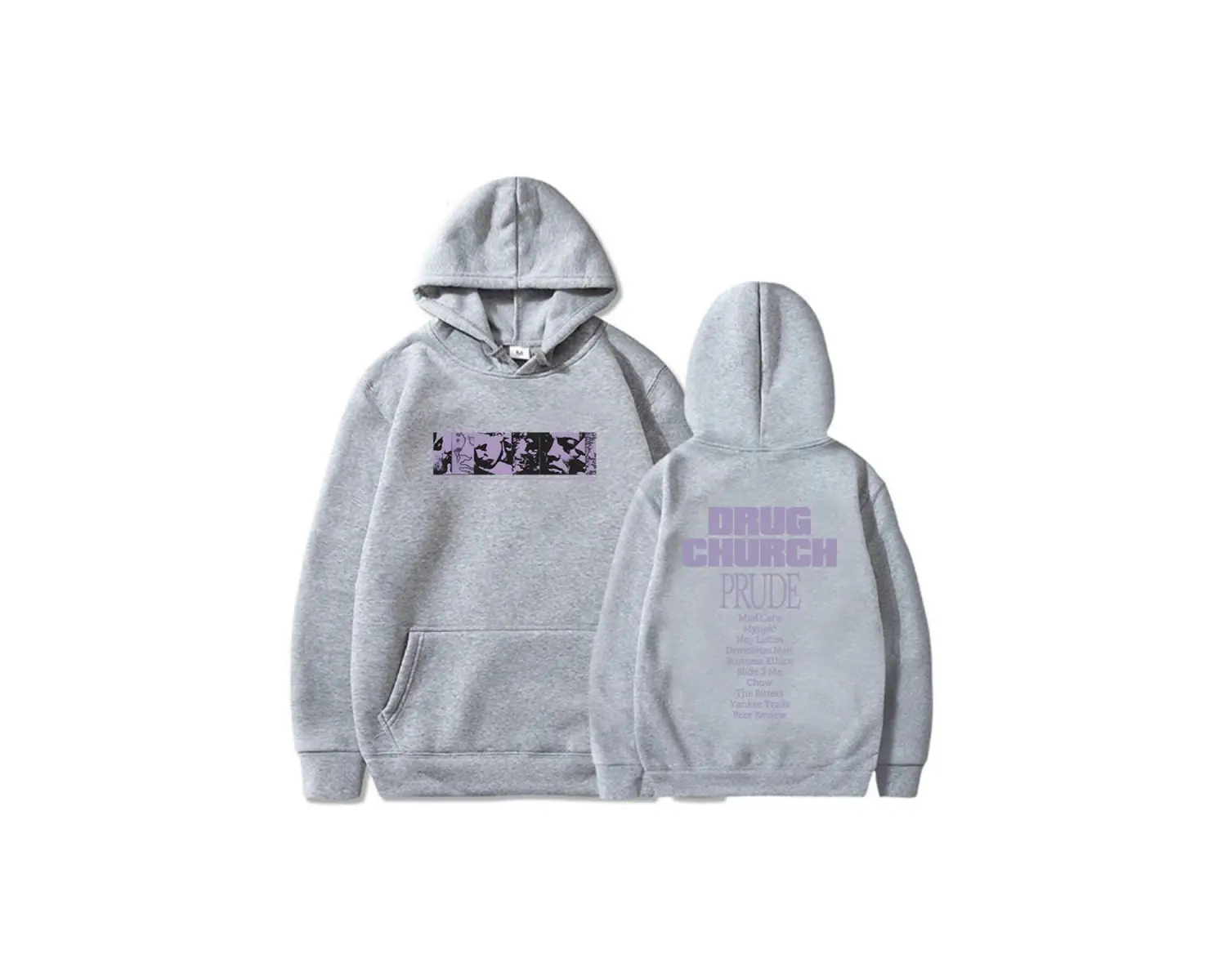 Beyaz Unisex Prude albümü grafik ilaç kilise kapşonlu Con deras C