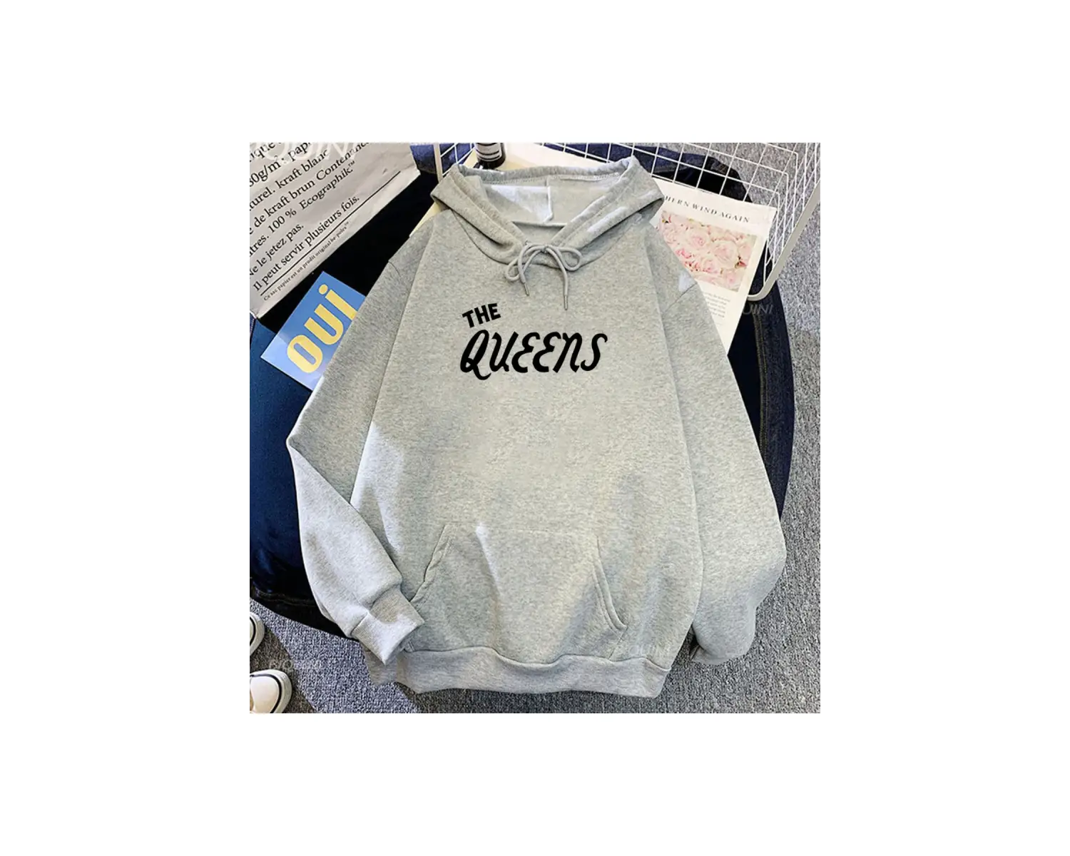Beyaz Unisex Queens taş yaş kıyafetleri Casual kapşonlu Rop
