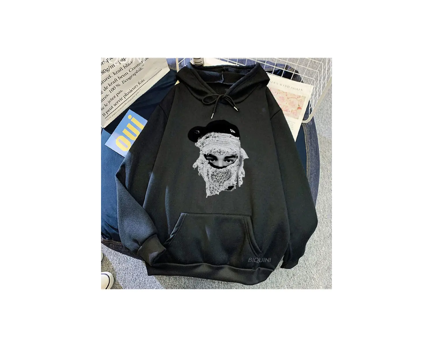 Beyaz Unisex Rapçi Yeat 2093 rahat kapüşonlu Harajuku ağır zihinsel Hi