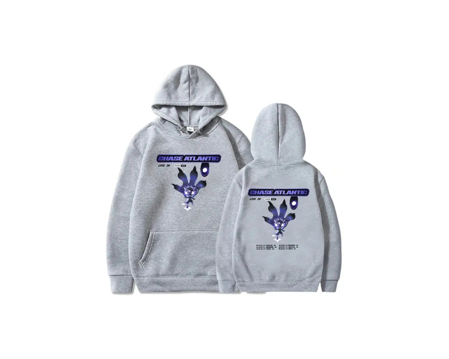 Beyaz Unisex Rock Grubu Chase Atlantic Kapüşonlular Rahat Kapşonlu ErkekAğır