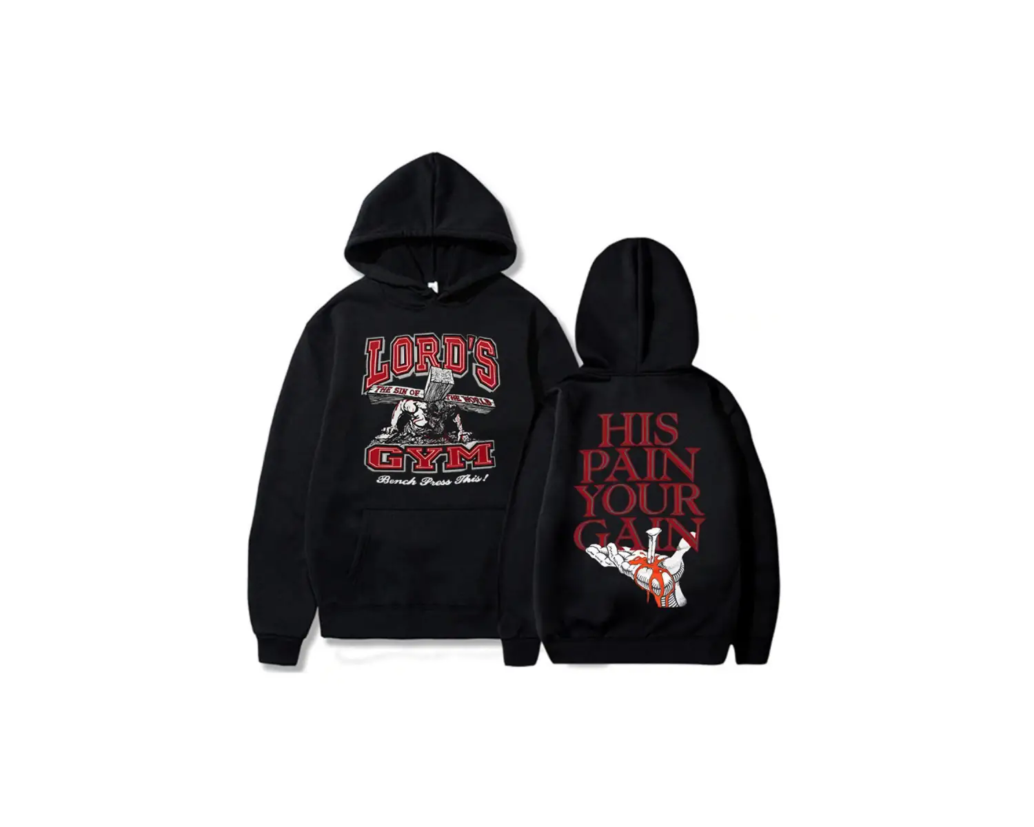 Beyaz Unisex Ropa Hombre lordun spor salonu onun ağrı sizinnç Hoodiesekkapüşon