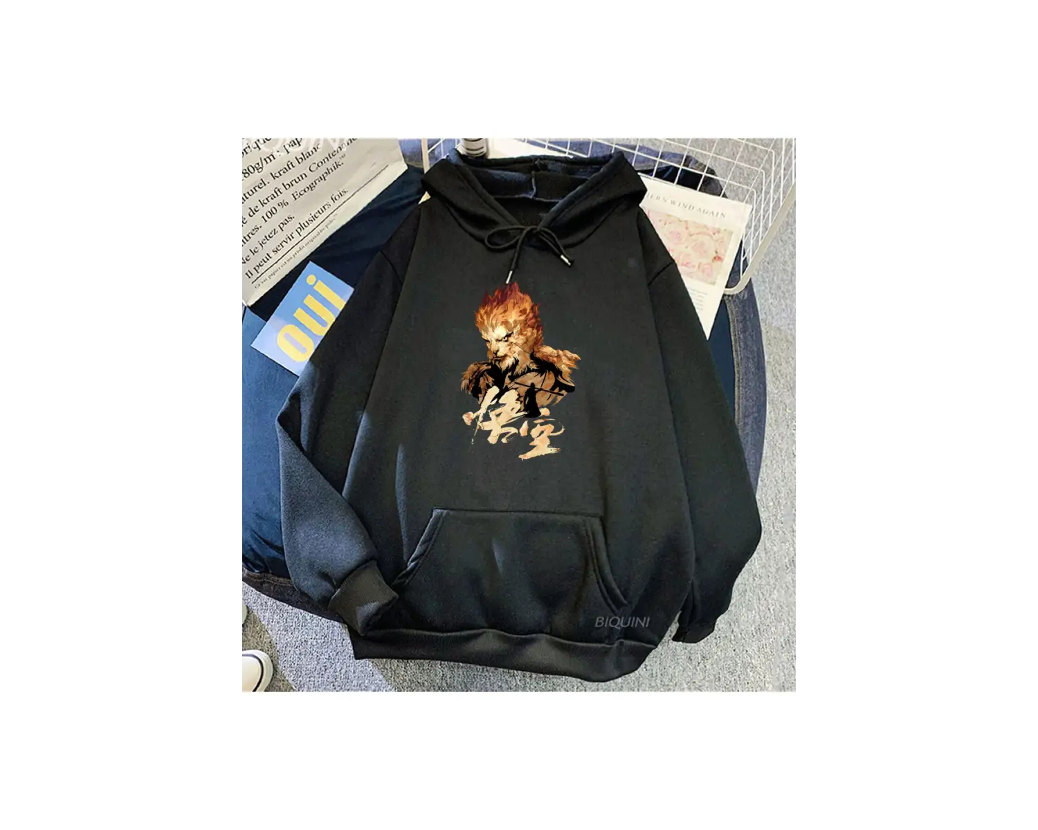 Beyaz Unisex Streetwear siyah efsane Wukongg oyunu grafik kıyafetleri moda rahat yu