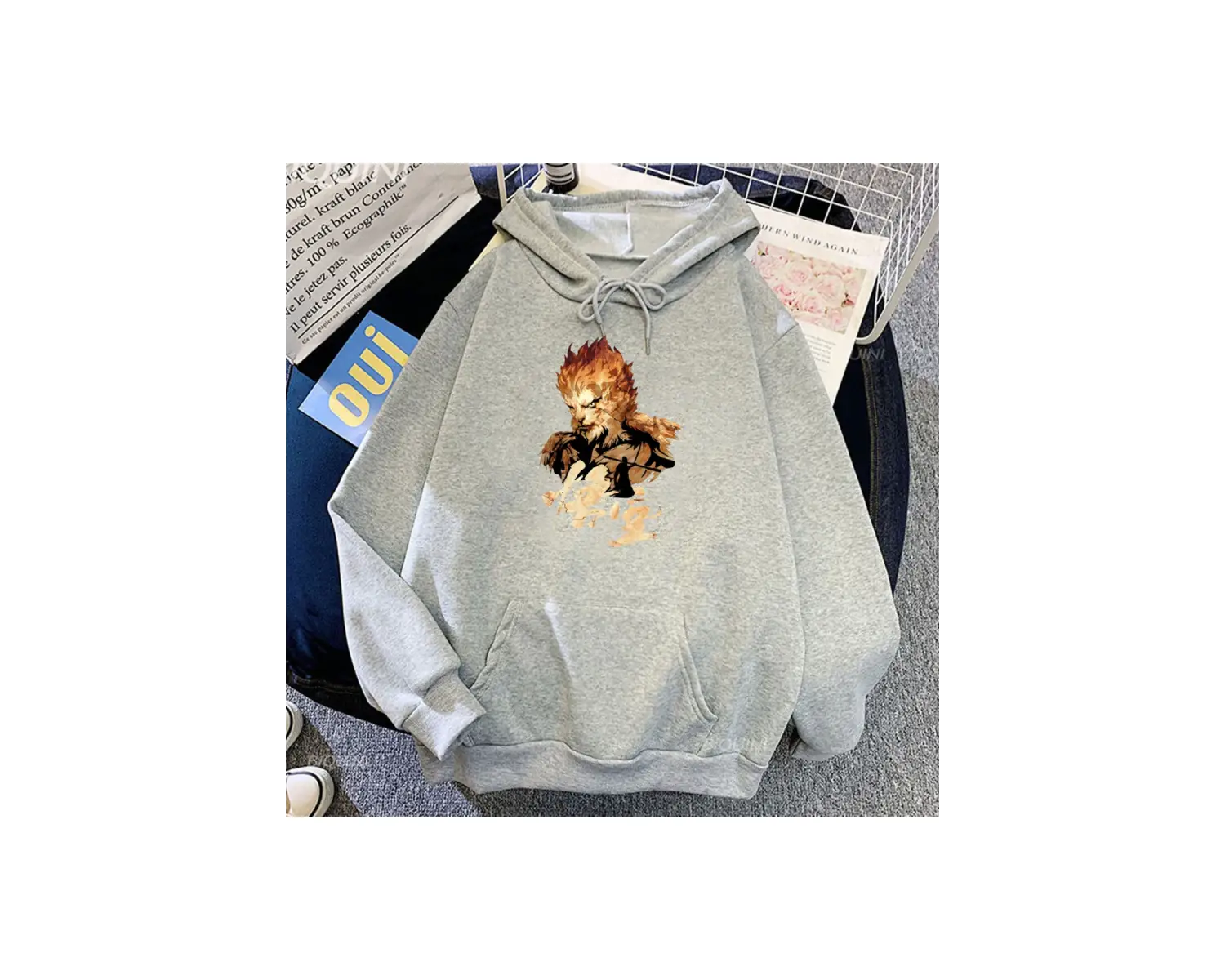 Beyaz Unisex Streetwear siyah efsane Wukongg oyunu grafik kıyafetleri moda rahat yu