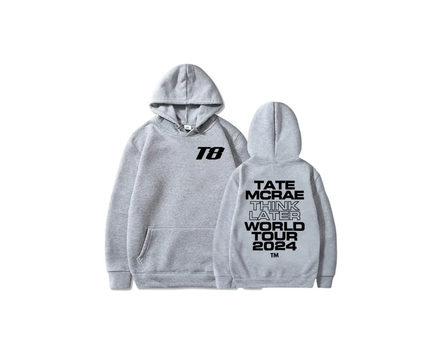 Beyaz Unisex Tamam Ben Tamam Tate McRae Kapüşonlular T8 Sonra Düşünüyorum Dünya Turu