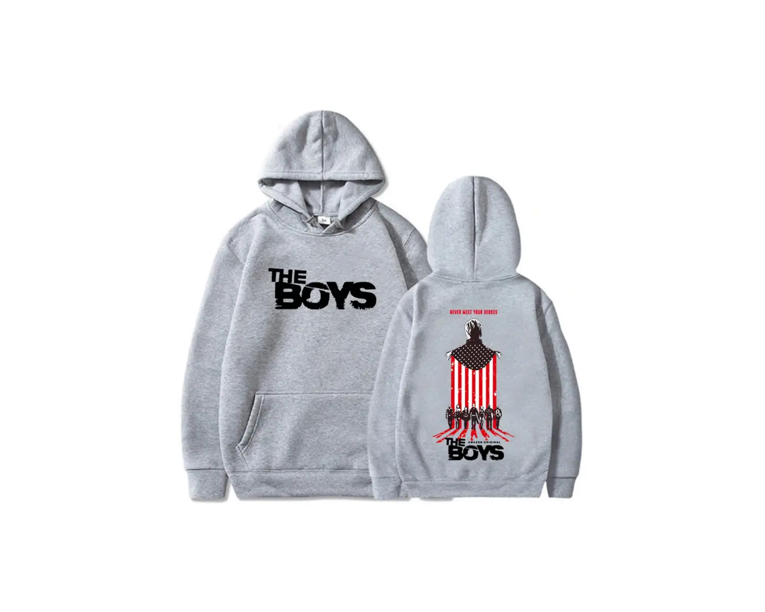 Beyaz Unisex The-boys Homelander Sudaderas Con Capucha film grafik baskı Str