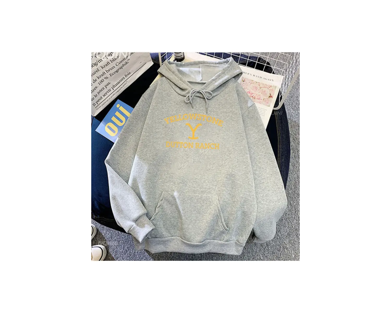 Beyaz Unisex Yellowstone Dutton Ranch TV Series Graphic Clothes Winter Long Sleeve MenWomen Sweat