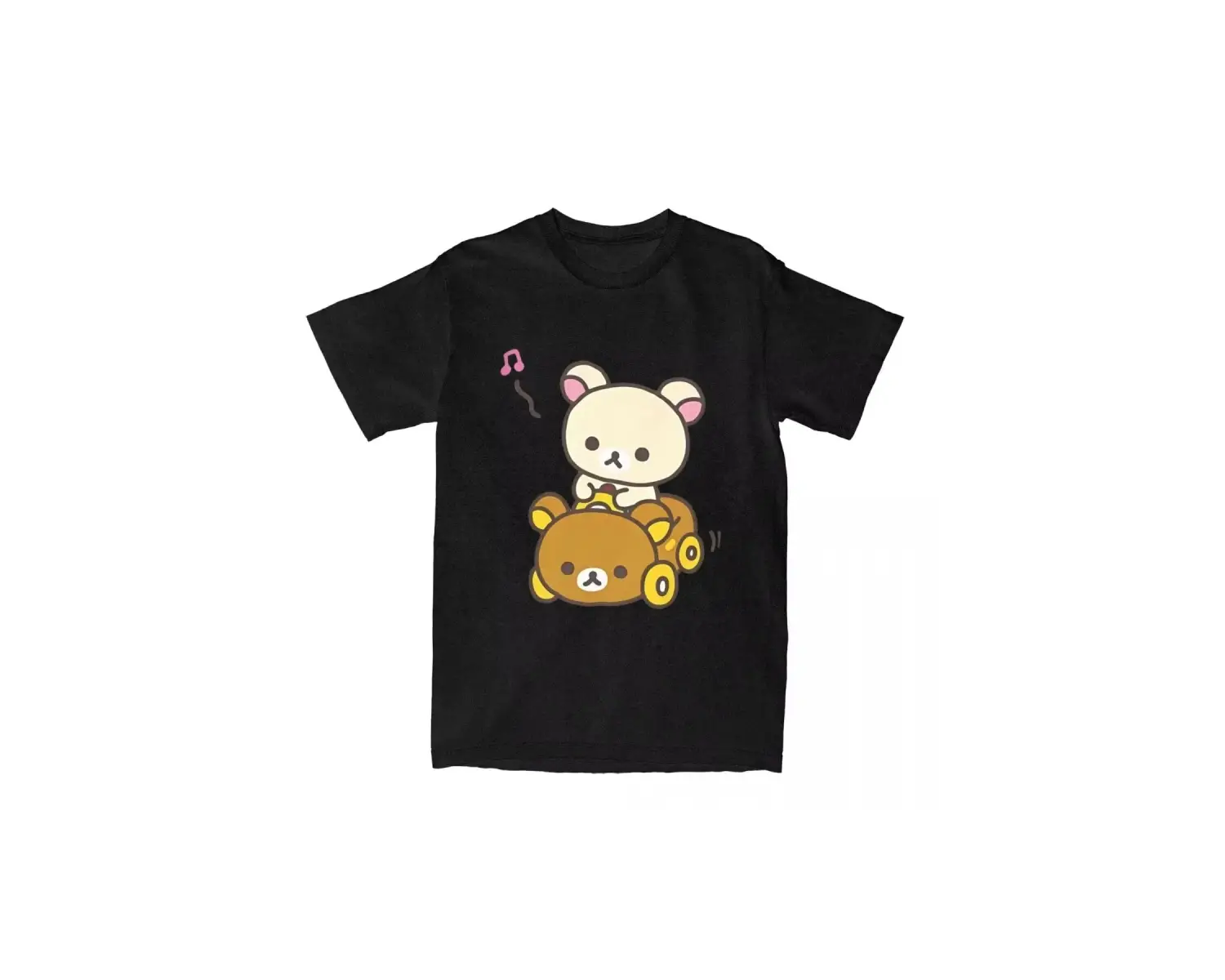 Beyaz Üst Yaz Yeni Karikatür baskılı Kore Üstleri Gevşek Yuvarla