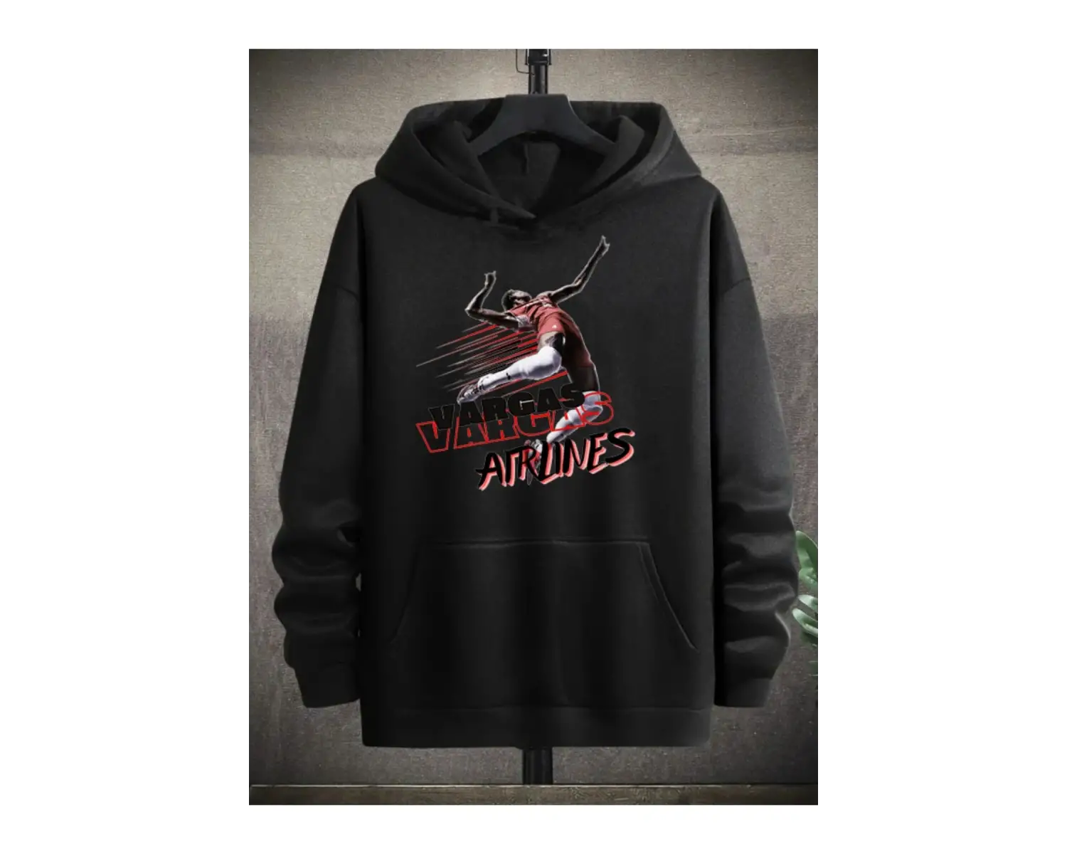 Beyaz Vargas Baskılı Oversize Kapuşonlu Unisex Sweatshirt Bsgvargas