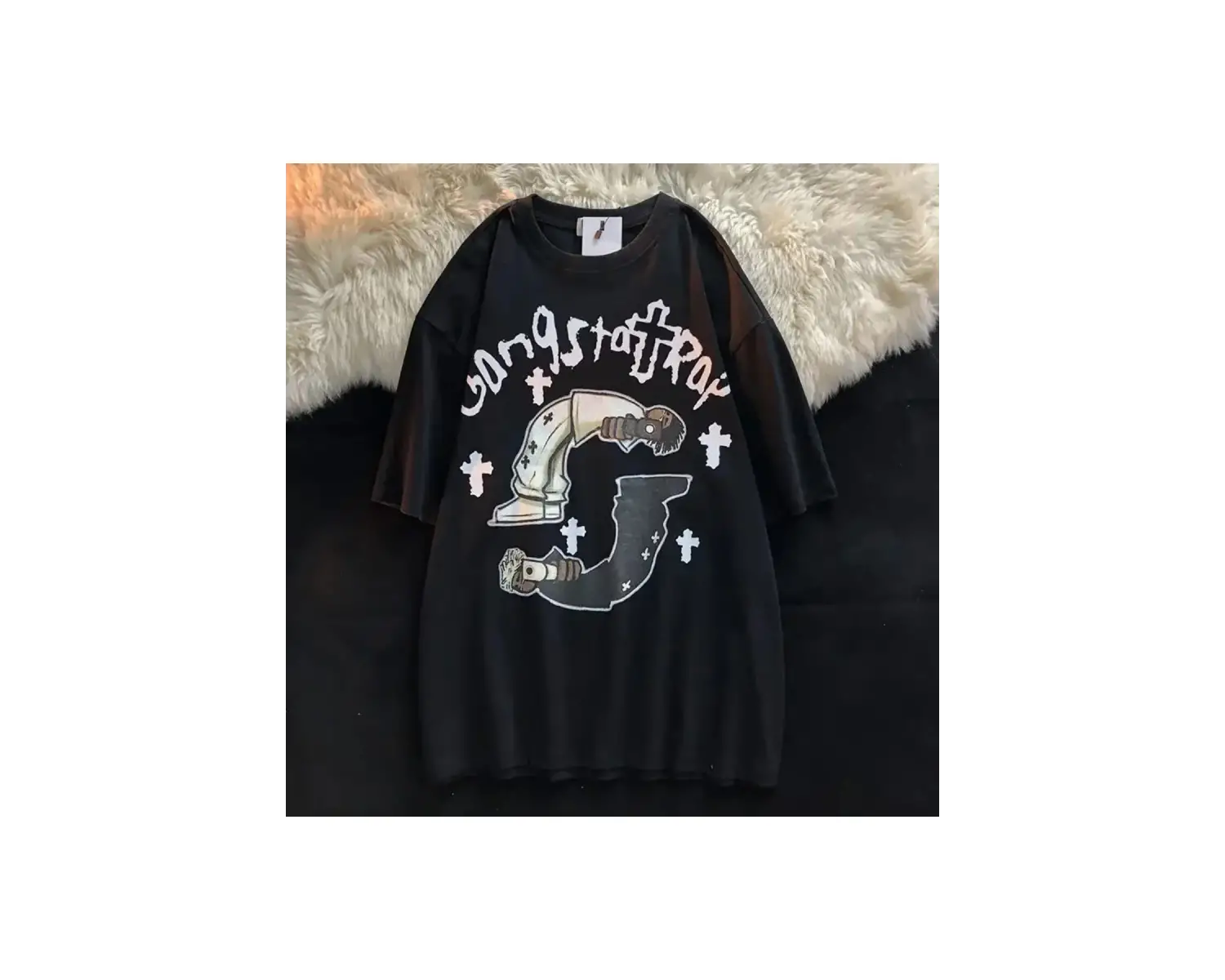 Beyaz Vintage Clairo Charm Kedi Yeni Albümler için Te