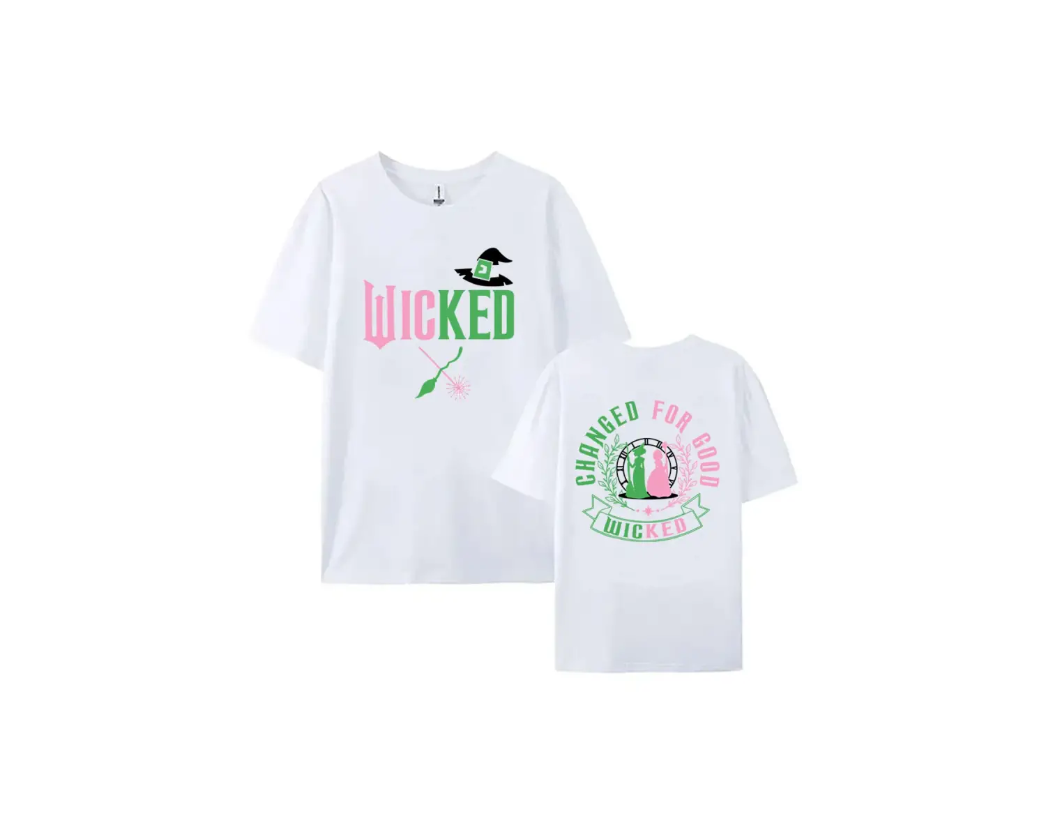 Beyaz Wicked Fantasy Movies Graphic Short Sleeve Cotton High Quality R