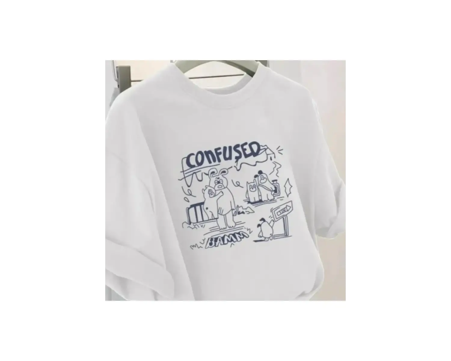 Beyaz Yaz Üstleri Kore Baskılı Nefes Yaz Üst Yepyeni