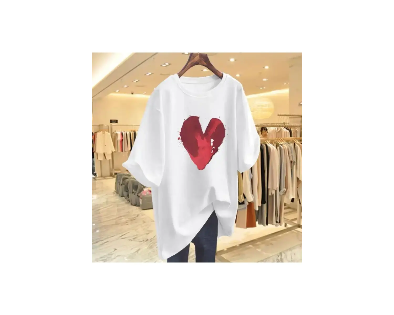 Beyaz Yaz, Yeni Şık El-Boyalı Baskı Gevşek Saf Ofis an Y2k