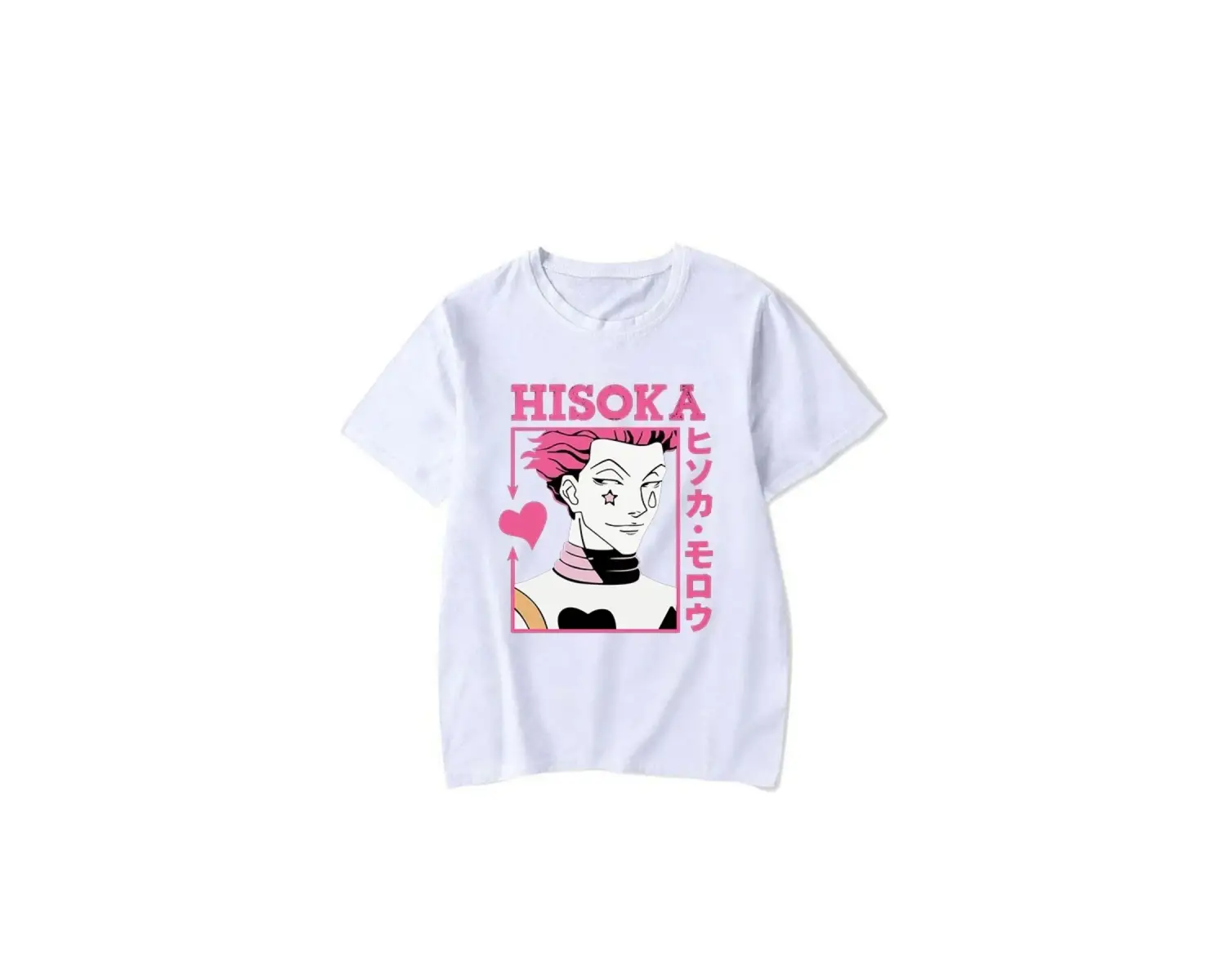 Beyaz Yeni Popüler Anime Hisoka Baskı Kişilik Y2k yazlık Grafik