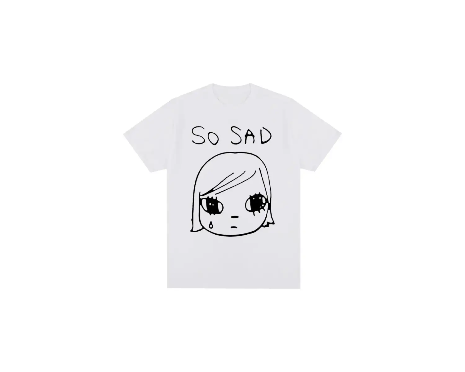 Beyaz Yoshitomo Nara Sad Vintage Japonya Parti Yeni Tee Tshirt an Üstleri