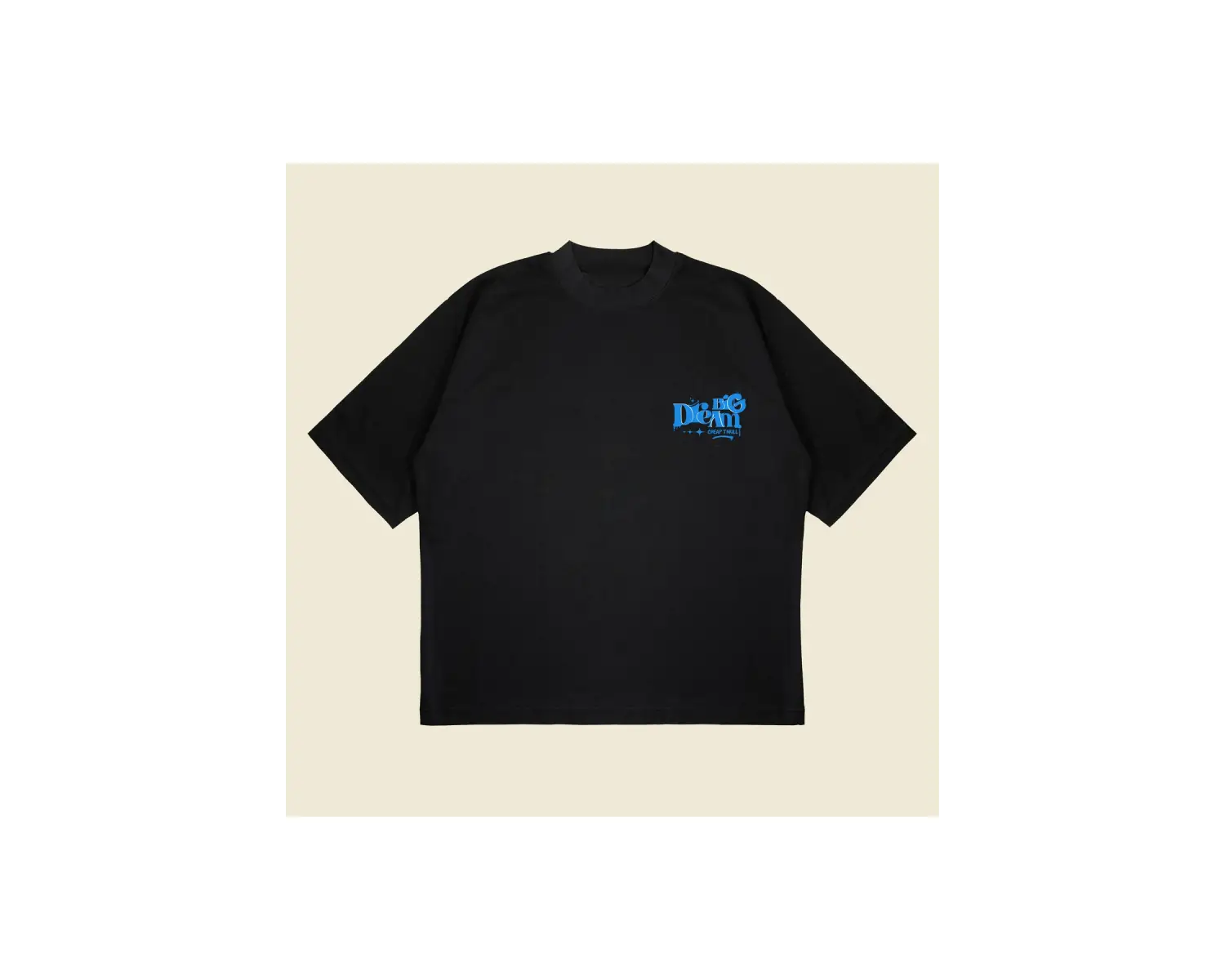 Big Dream Baskılı Oversize Unisex Pamuklu Nefes Alan Kalın Kumaşlı