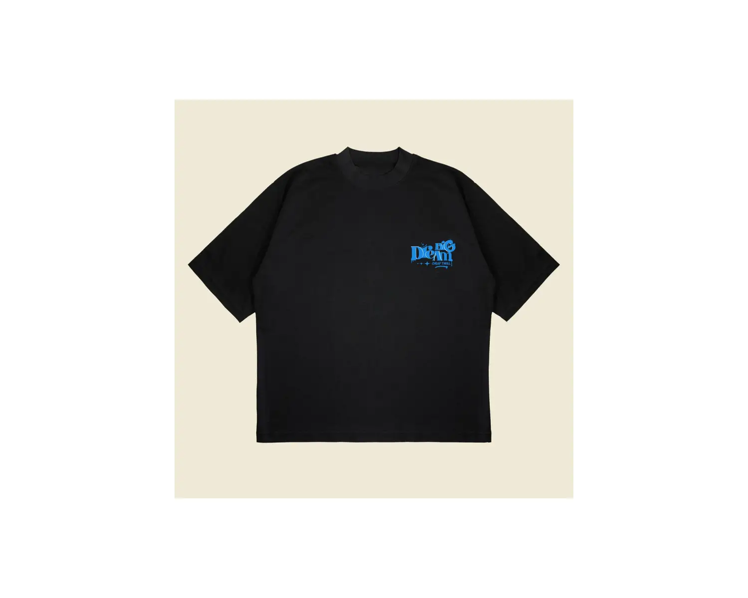 Big Dream Baskılı Oversize Unisex Pamuklu Nefes Alan Kalın Kumaşlı