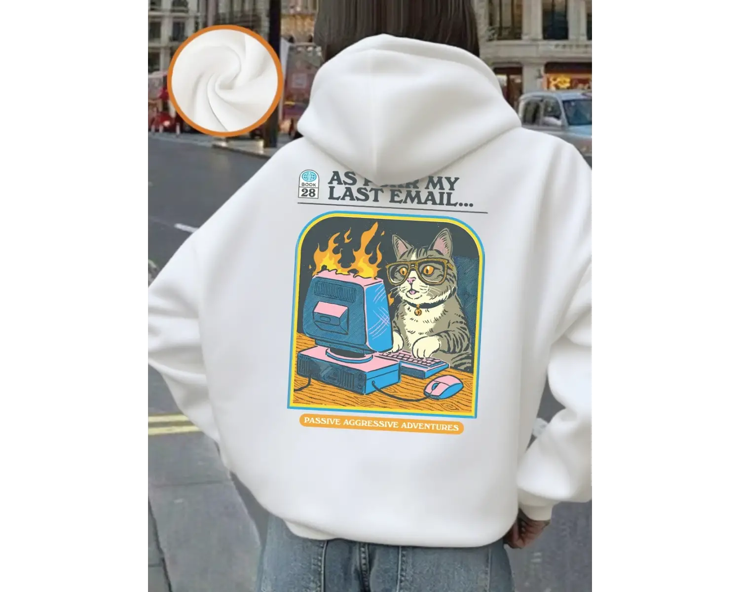 Bilgisayar oyunları oynayan kedi baskılar kapüşonlu üstler kadın gevşek rahat kazak temelleri