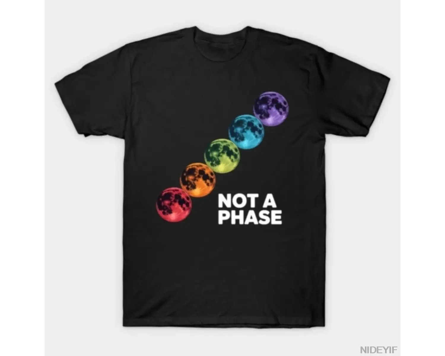 Bir faz değil Ay LGBT Gay Pride T-shirt Erkekler Kadınlar Için % 100% Pamuklu T Shirt 3XS-3XL