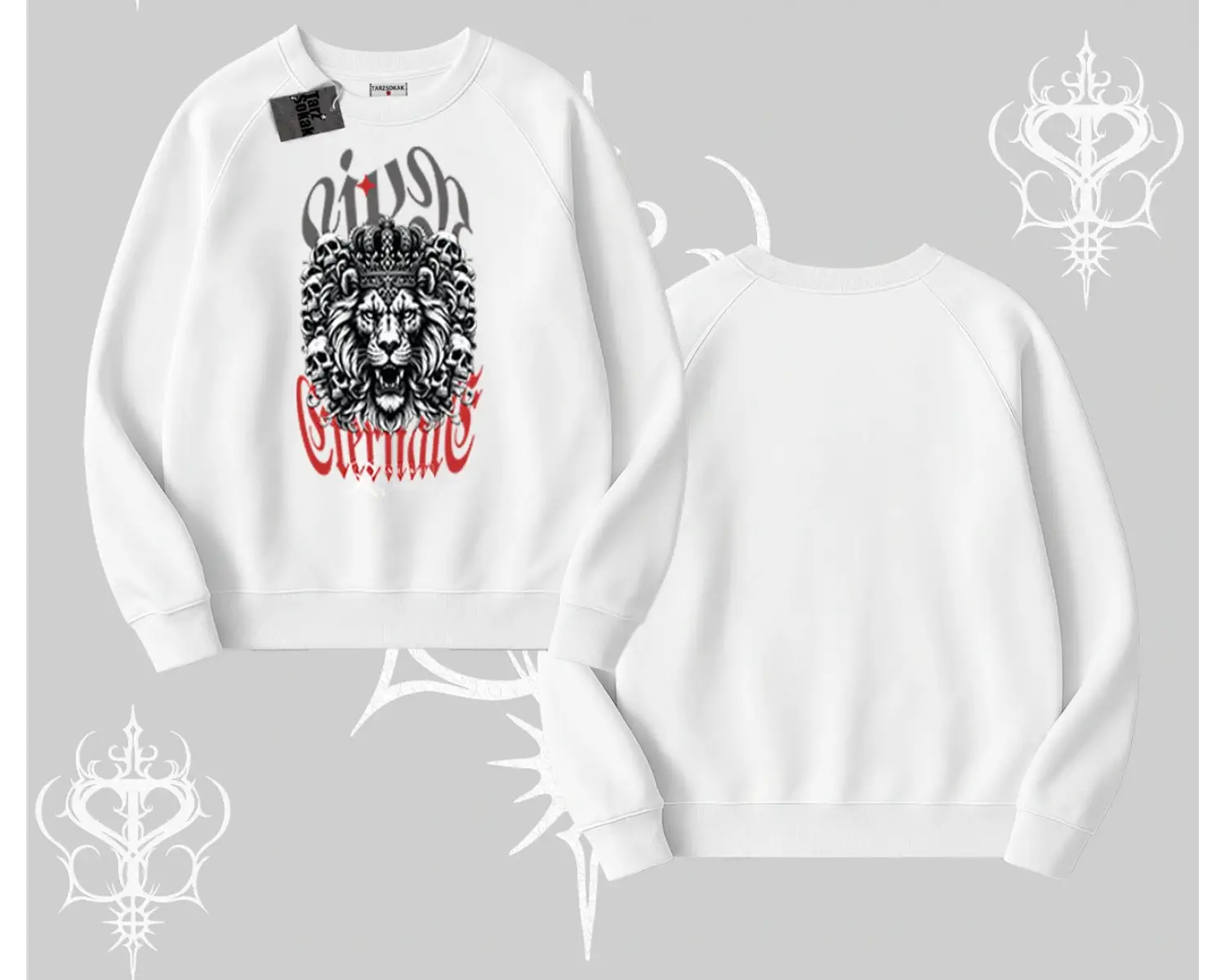 Biskilet Sweatshirt Crowned Lion Rock Authority Myth