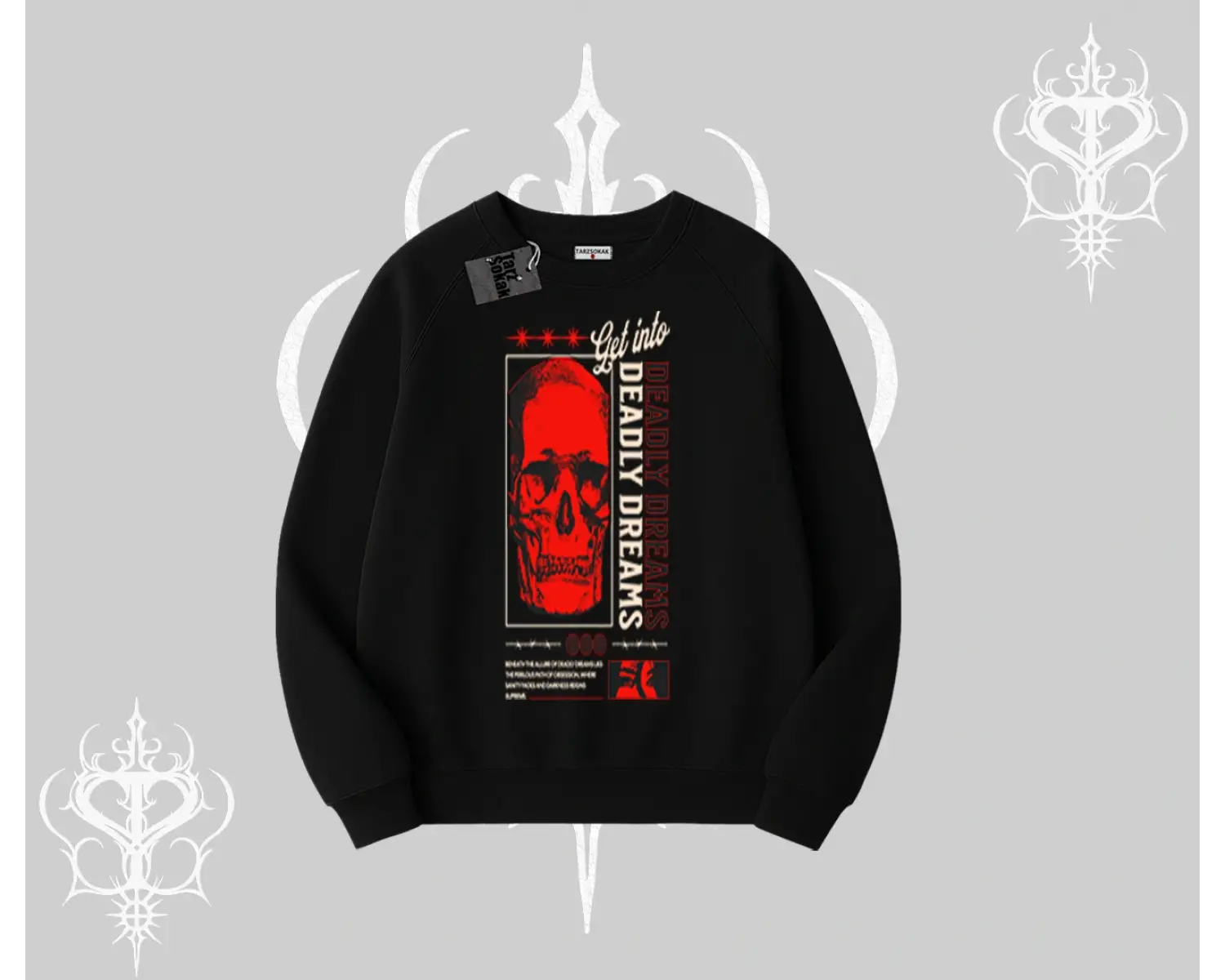 Biskilet Sweatshirt Deadly Dreams Skull Redcore Street Manifest