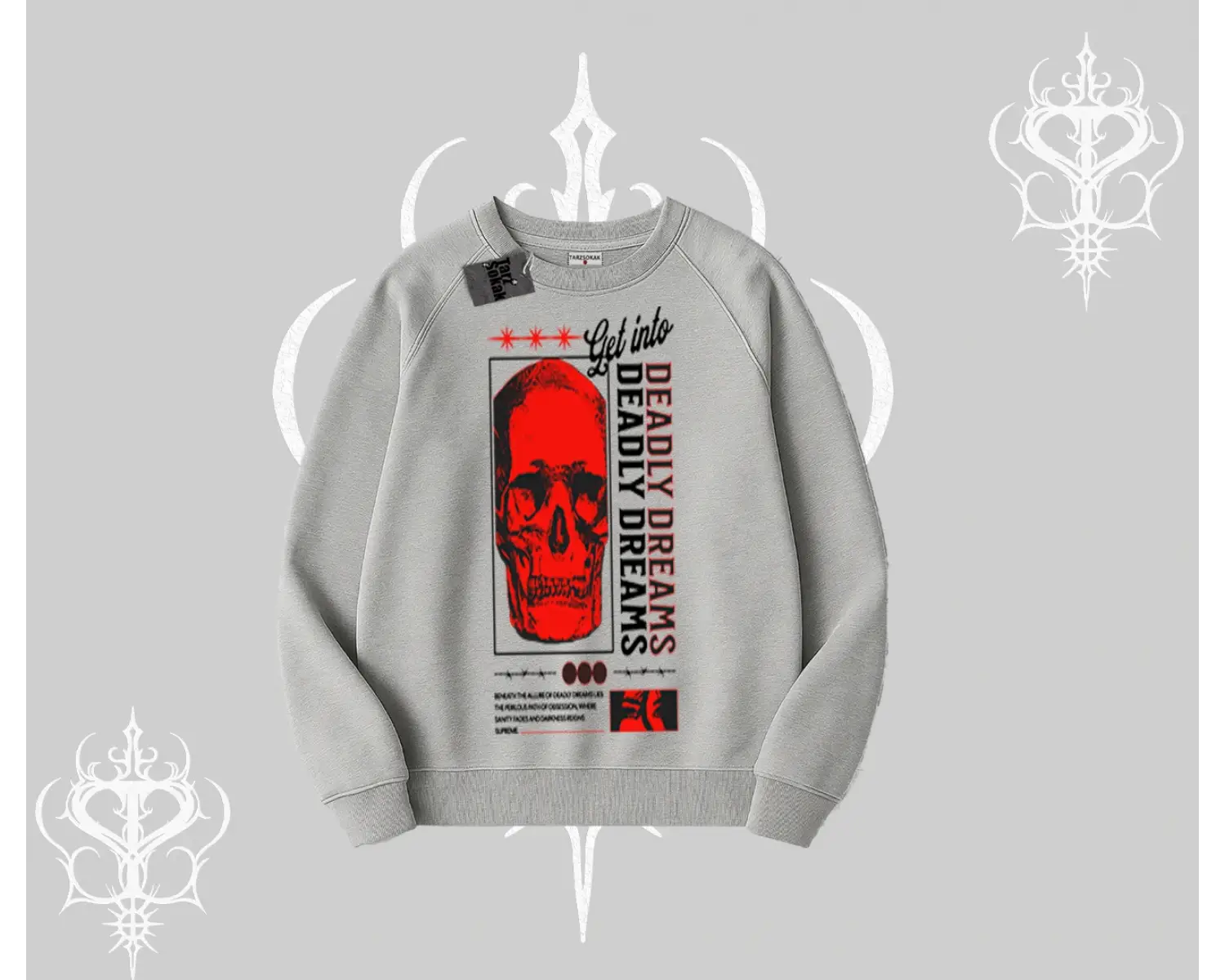 Biskilet Sweatshirt Deadly Dreams Skull Redcore Street Manifest