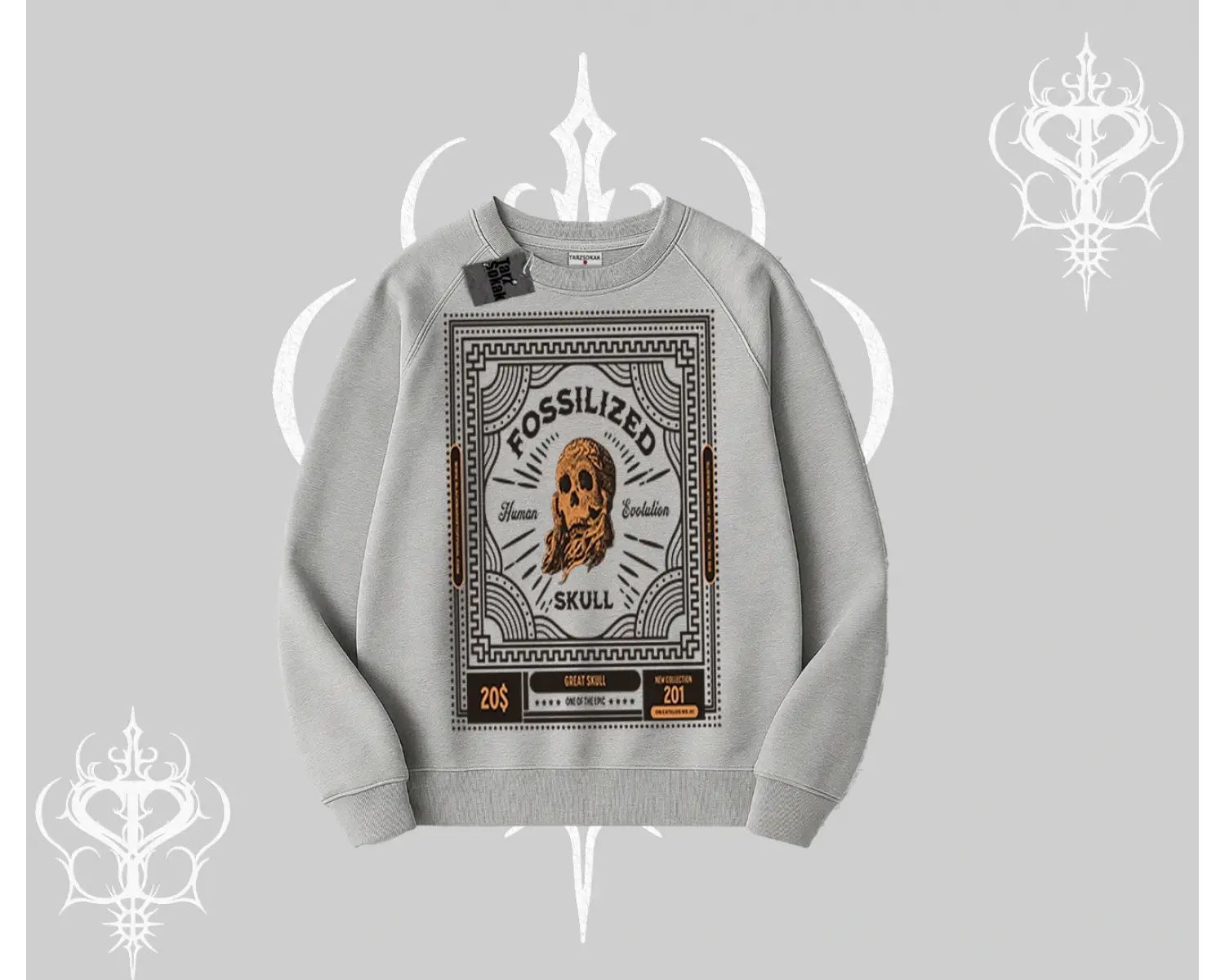 Biskilet Sweatshirt Fossilized Skull Underground Archive