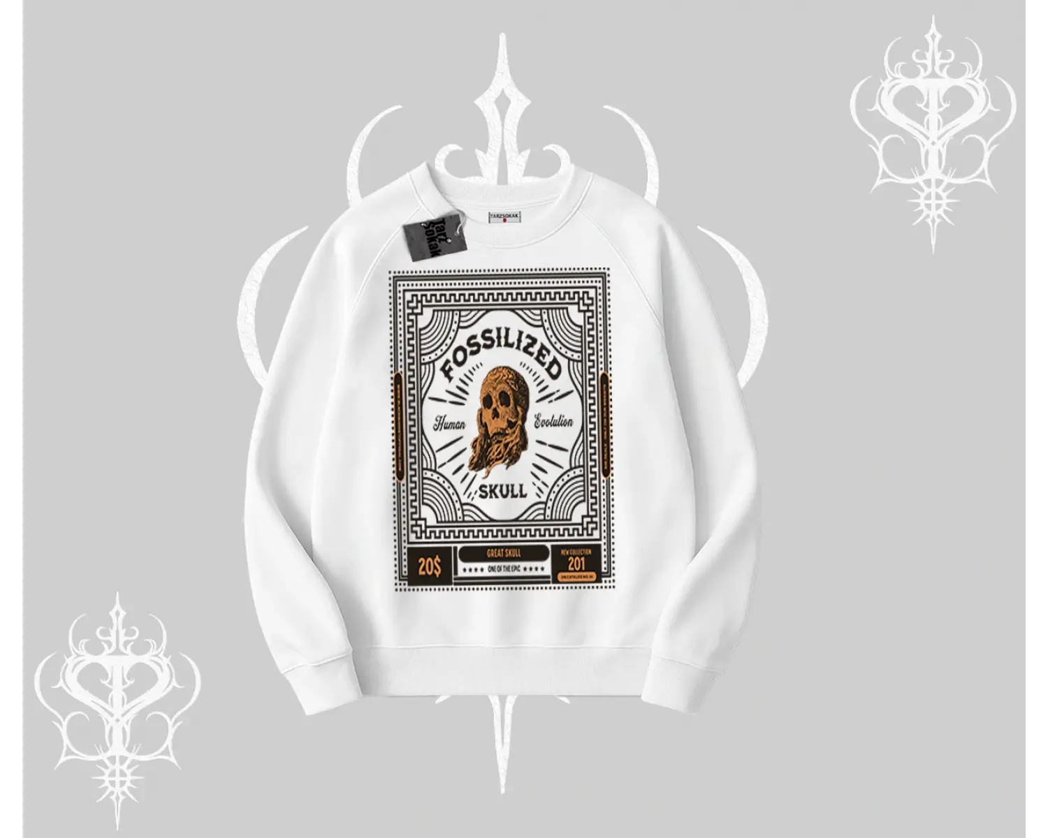 Biskilet Sweatshirt Fossilized Skull Underground Archive