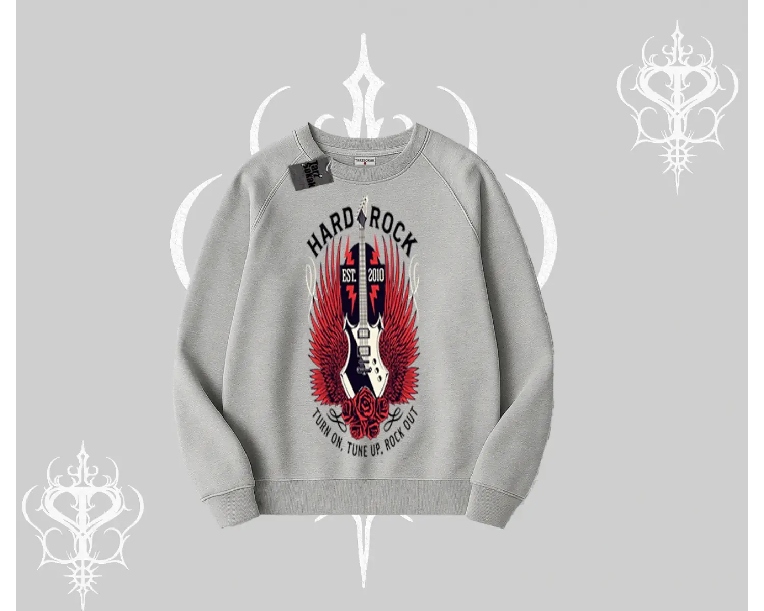 Biskilet Sweatshirt Hard Rock Winged Guitar Rebellion