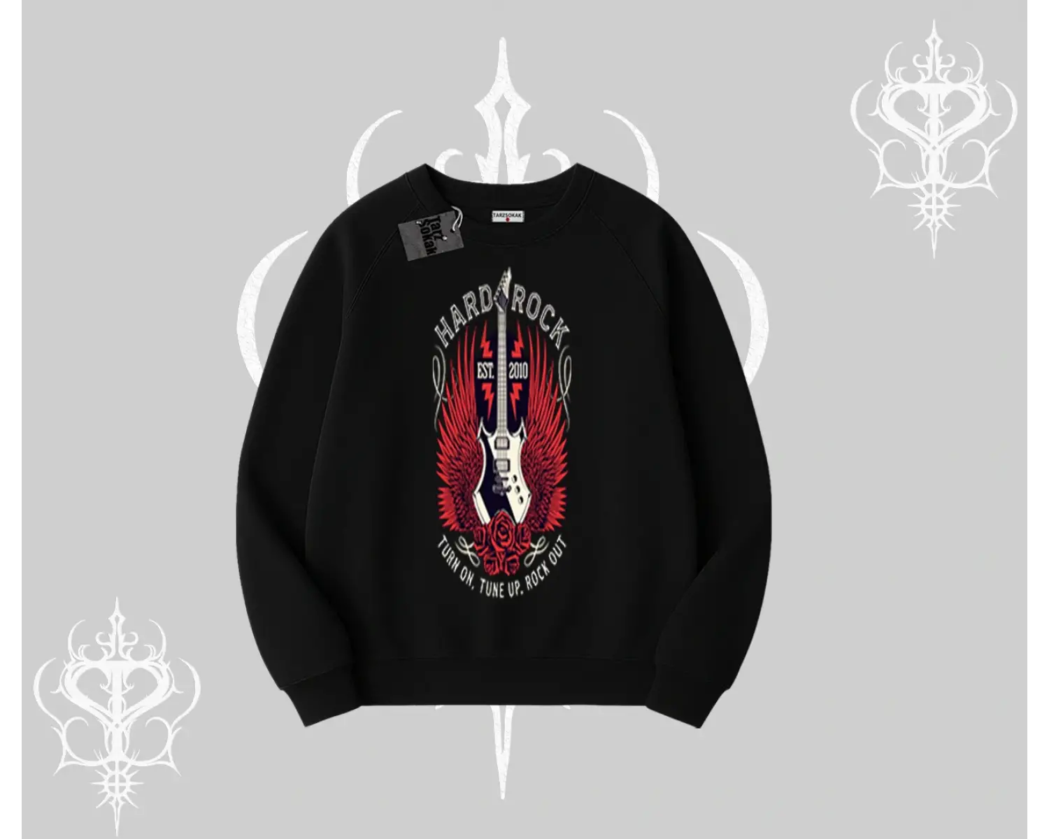 Biskilet Sweatshirt Hard Rock Winged Guitar Rebellion