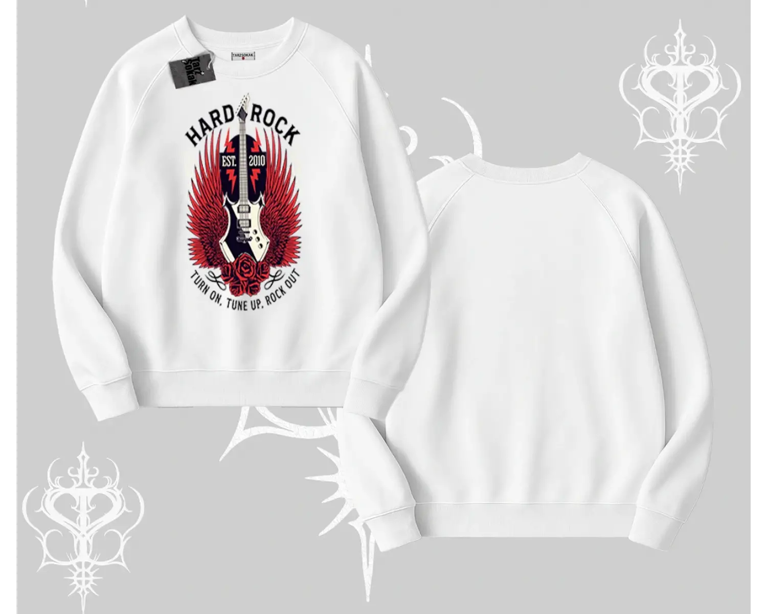 Biskilet Sweatshirt Hard Rock Winged Guitar Rebellion