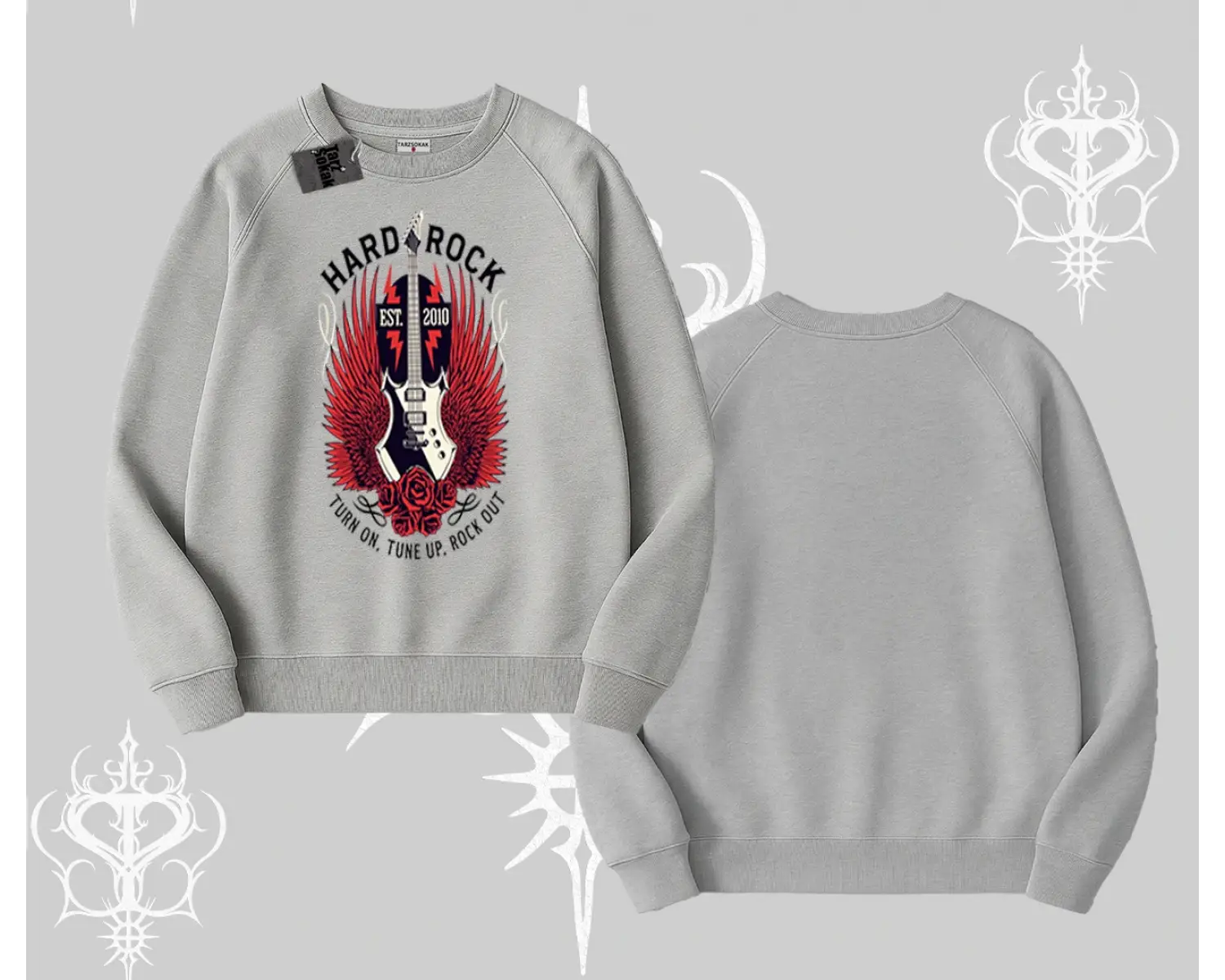 Biskilet Sweatshirt Hard Rock Winged Guitar Rebellion