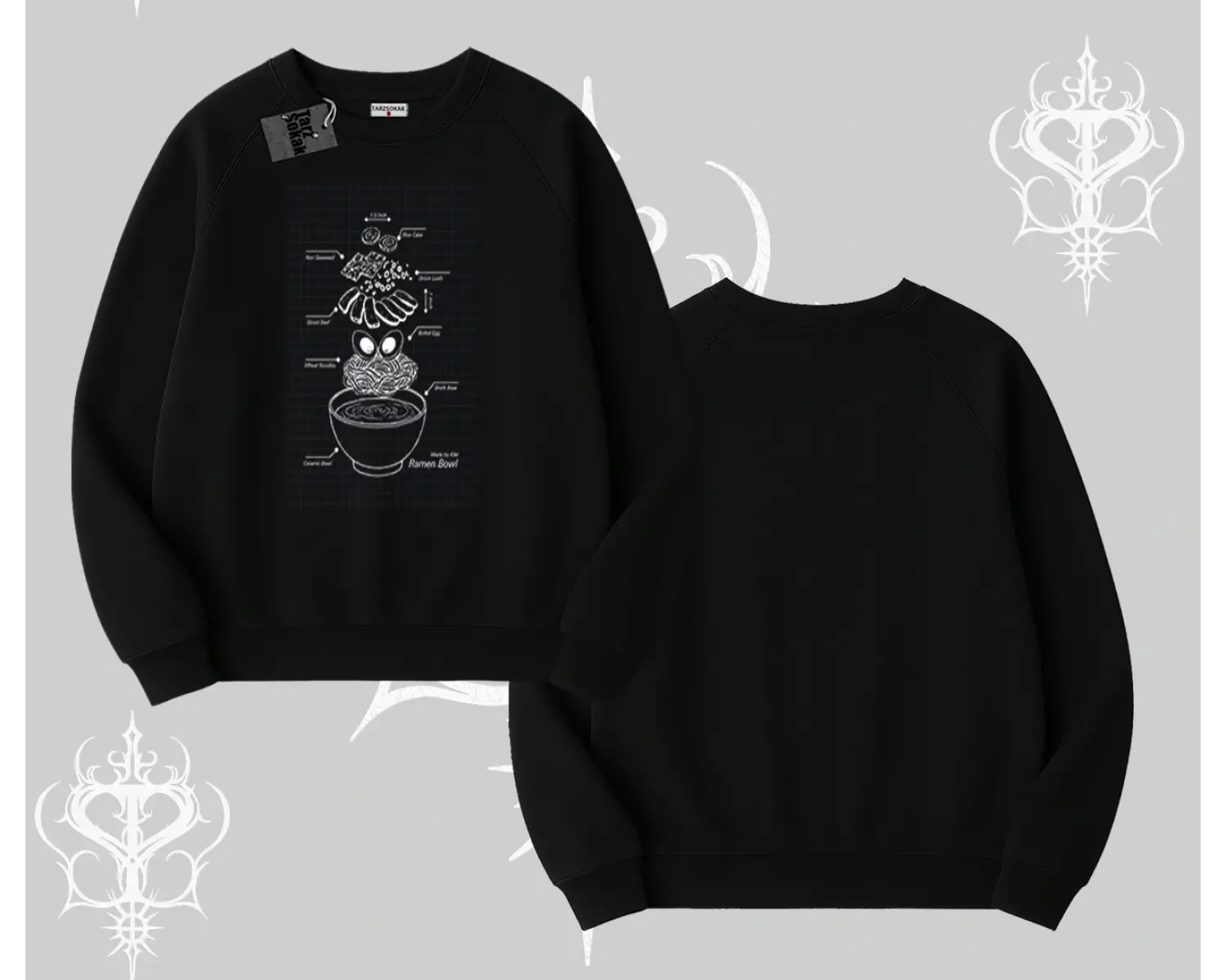 Biskilet Sweatshirt Noodle Theory Hand Drawn Concept