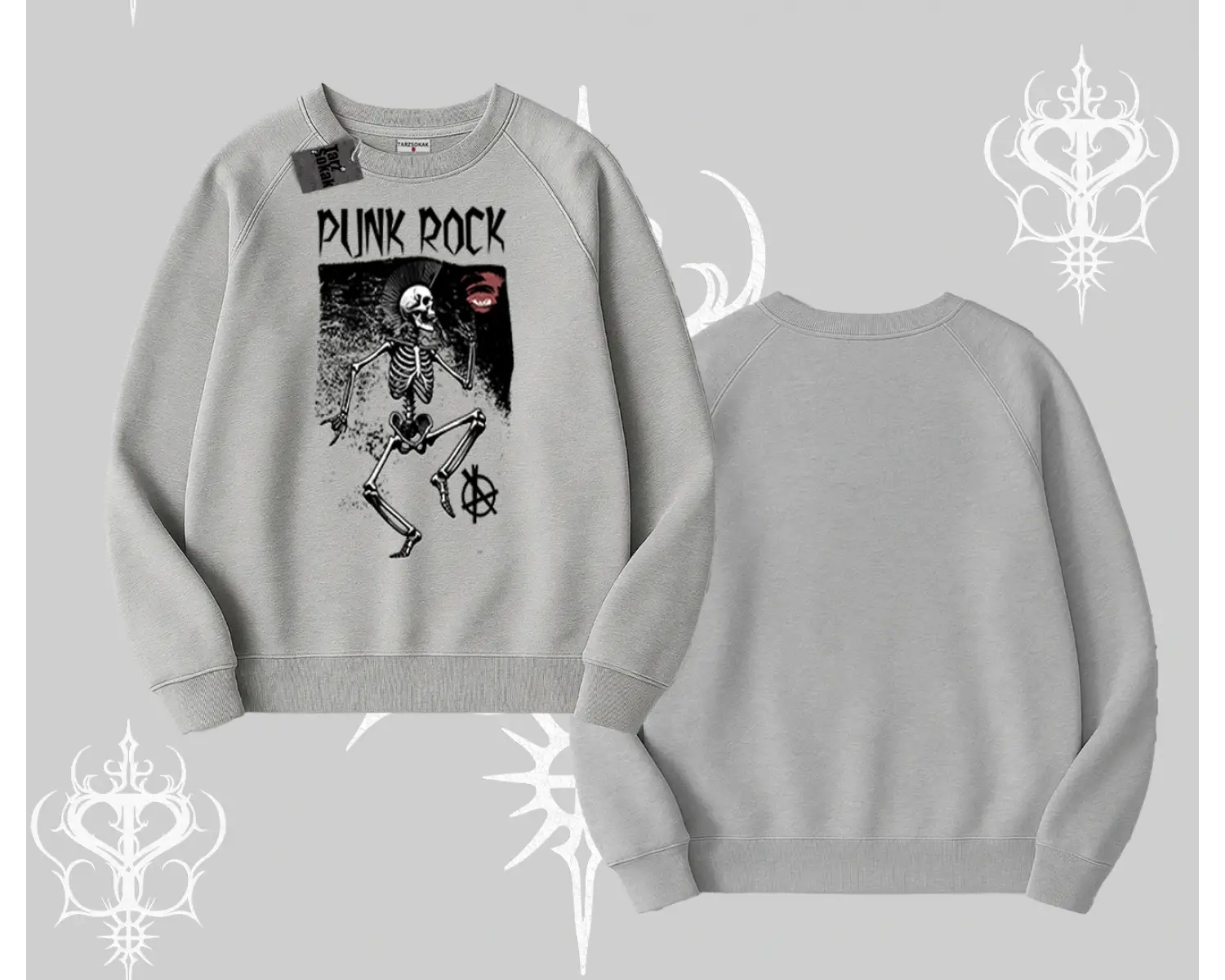 Biskilet Sweatshirt Punk Rock Chaos Skeleton Riot