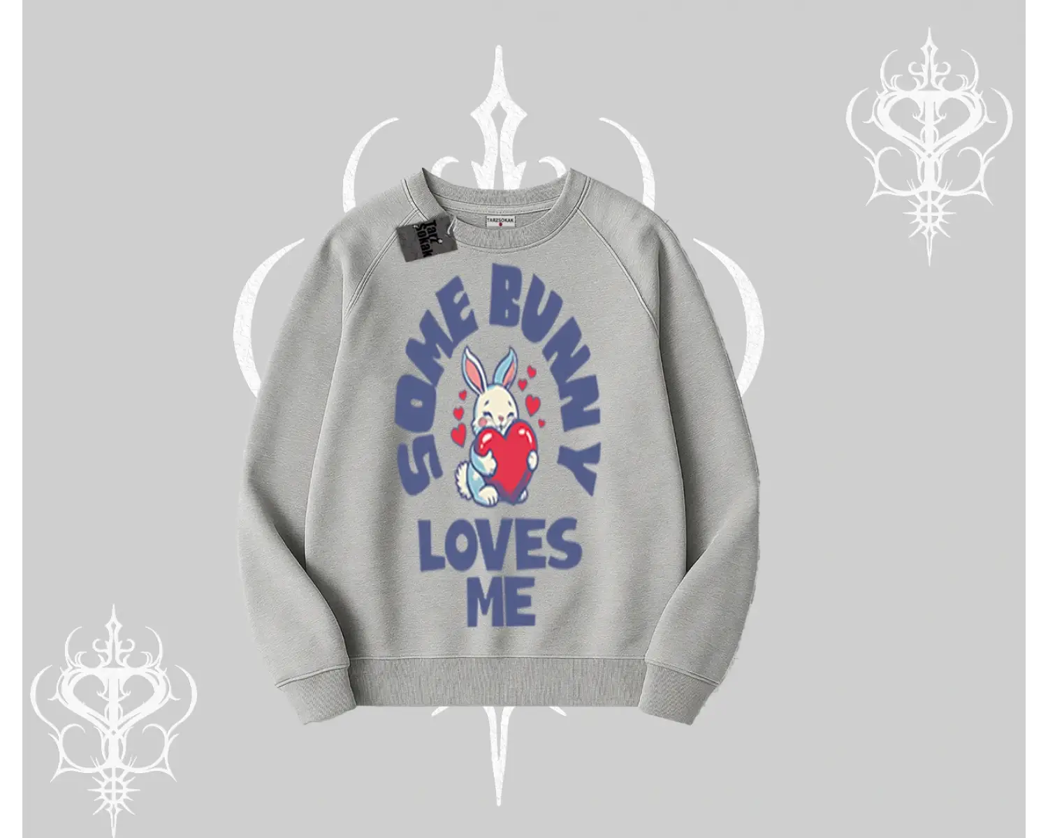 Biskilet Sweatshirt Sevimli Tavşan Some Bunny Loves Me Baskılı