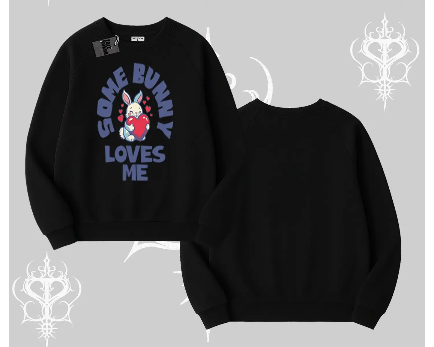 Biskilet Sweatshirt Sevimli Tavşan Some Bunny Loves Me Baskılı