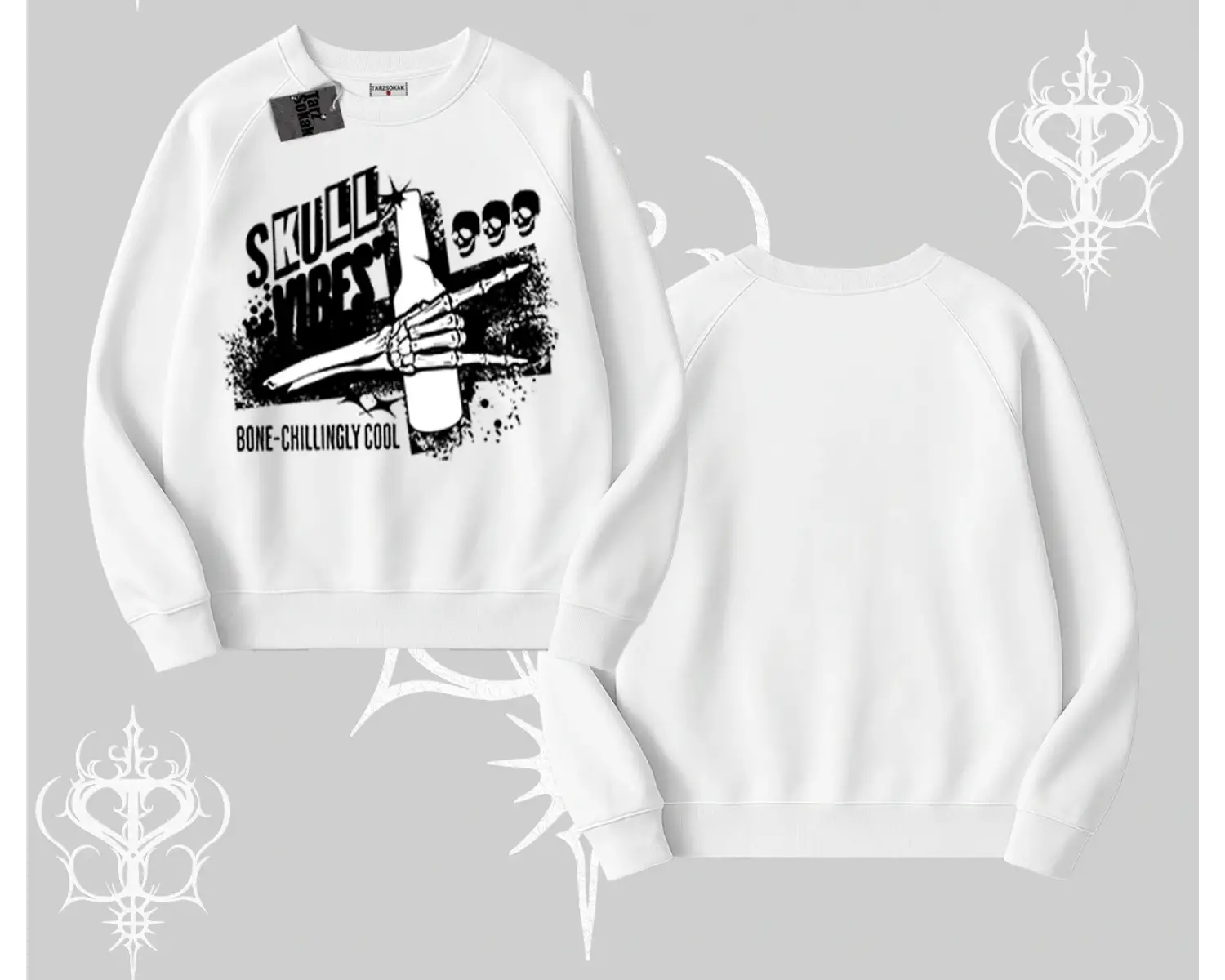 Biskilet Sweatshirt Skull Impact Bone Chilling Street Icon