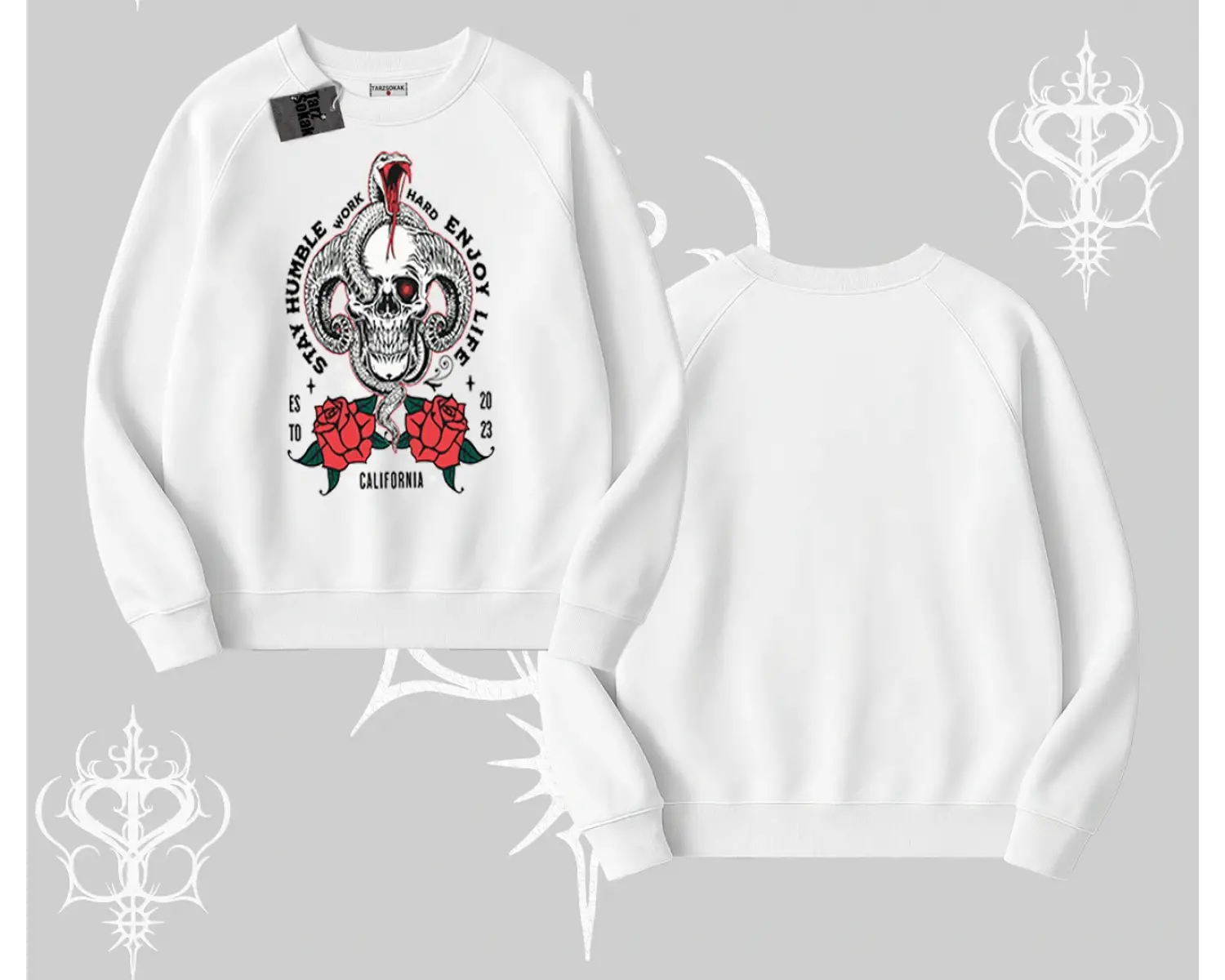 Biskilet Sweatshirt Stay Humble Work Hard Enjoy Life