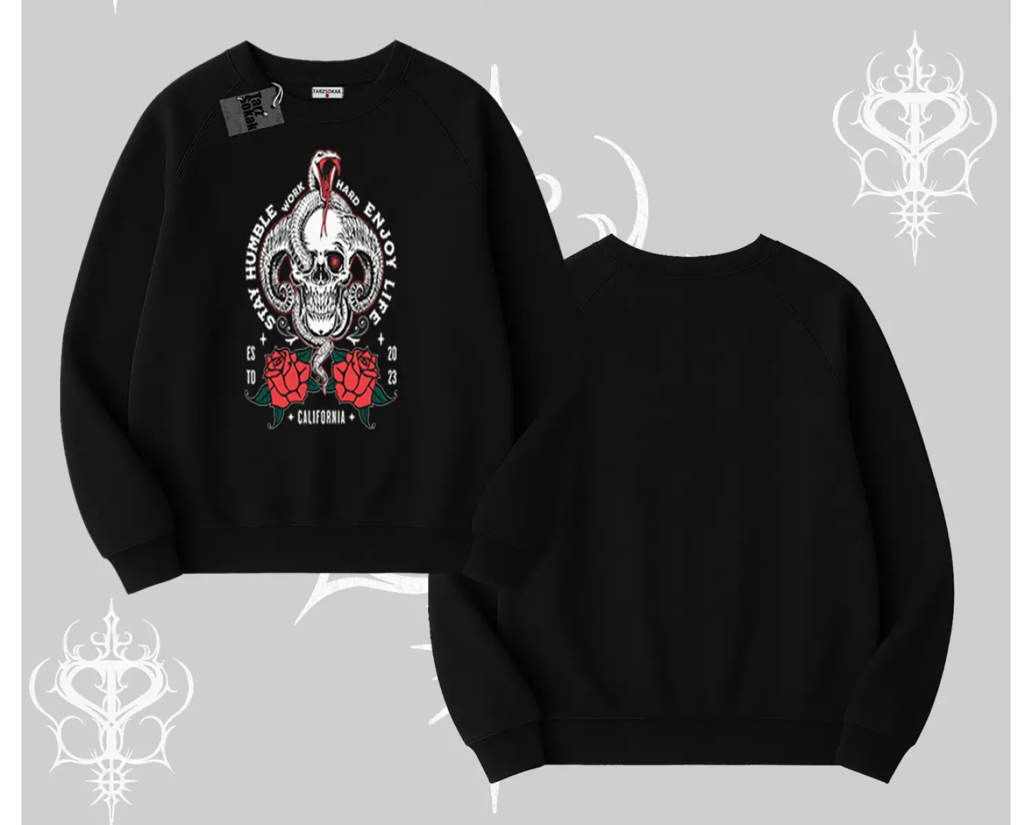 Biskilet Sweatshirt Stay Humble Work Hard Enjoy Life