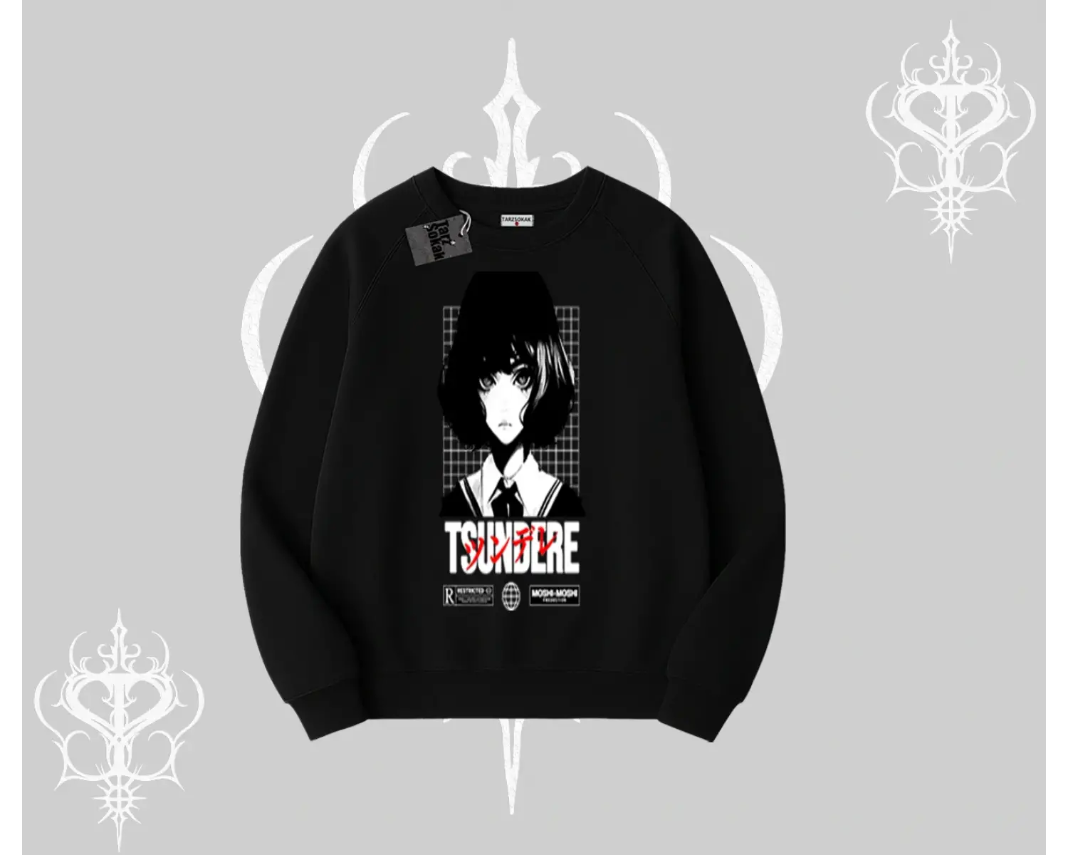 Biskilet Sweatshirt Tsundere Anime Japanese Style Baskılı