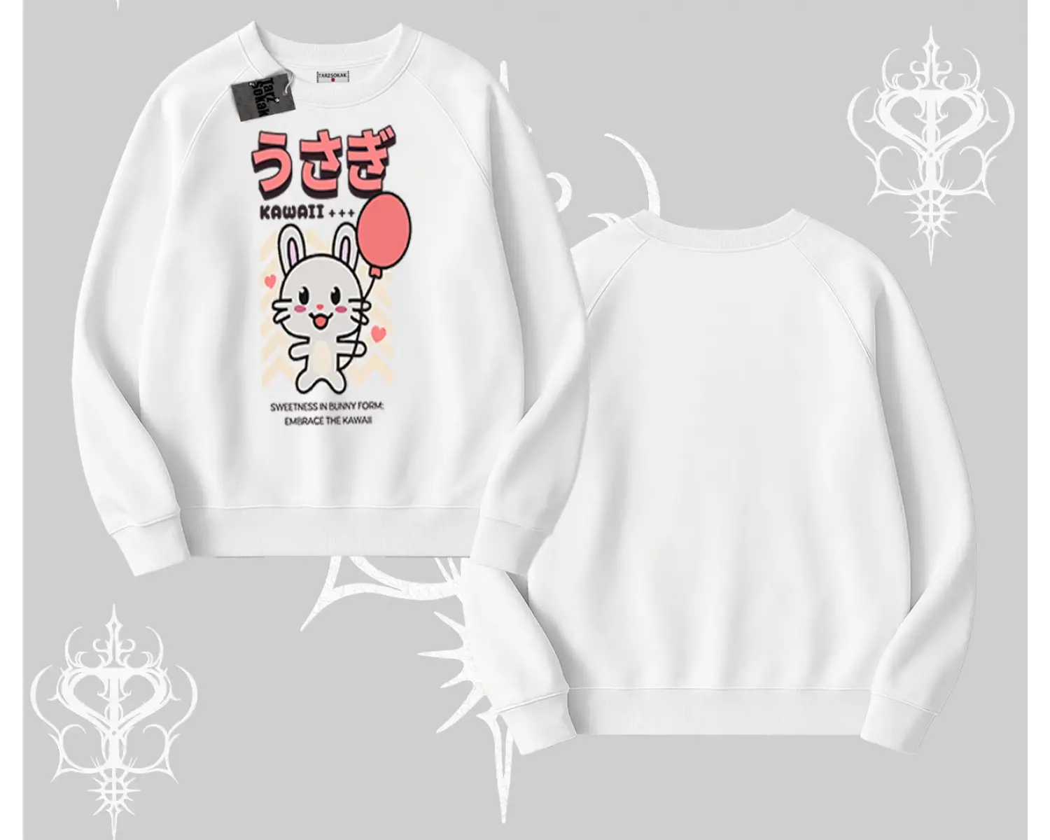 Biskilet Sweatshirt Usagi Kawaii Cute Heart Energy