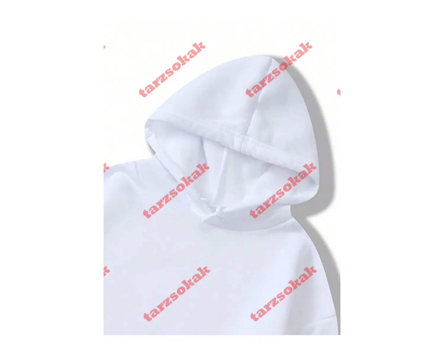 Biskilet Yaka Sweatshirt Beyaz K HARFİ İSME Özel Tasarım