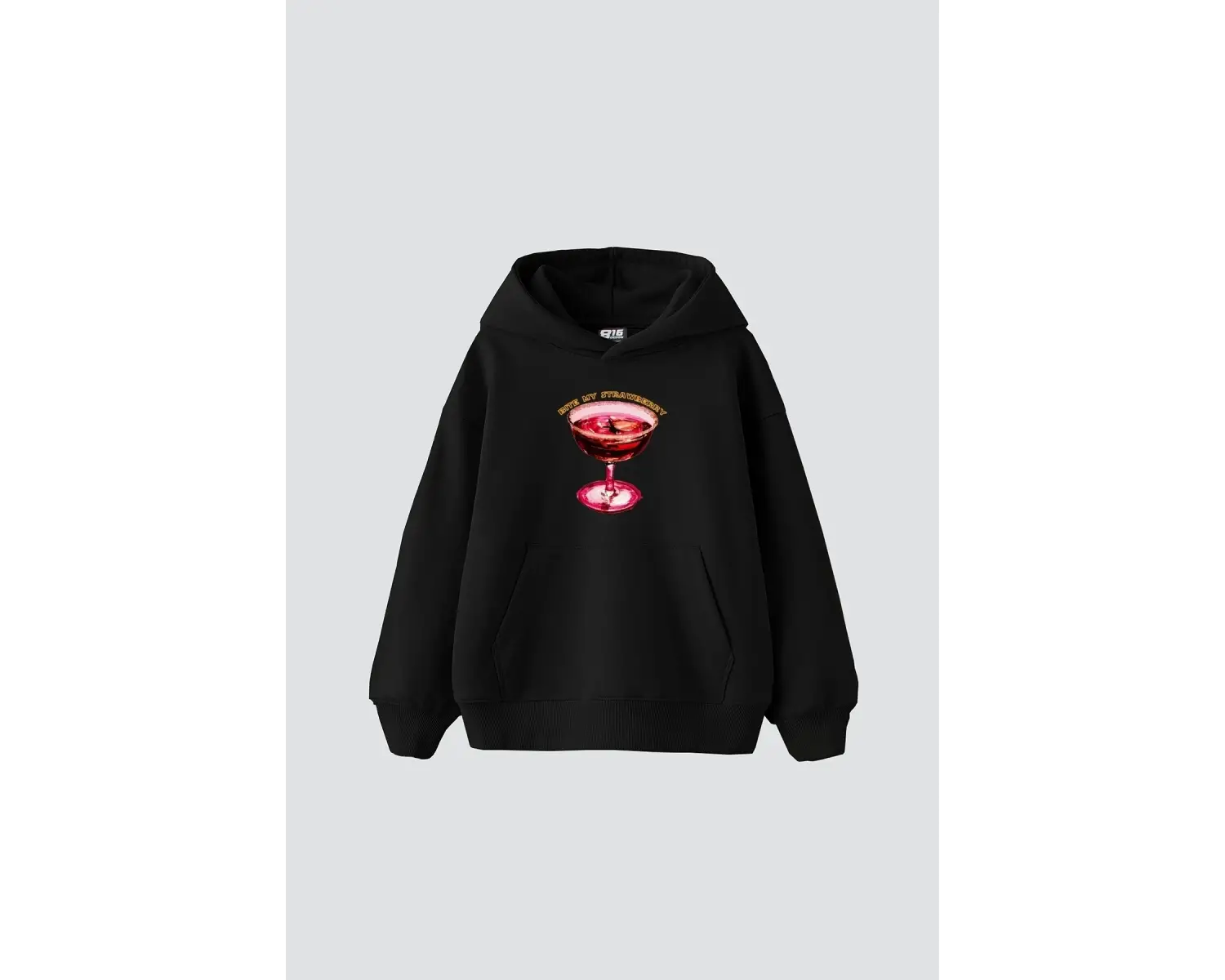 Bite My Strawberry Baskılı Oversize Unisex Premium Beyaz
