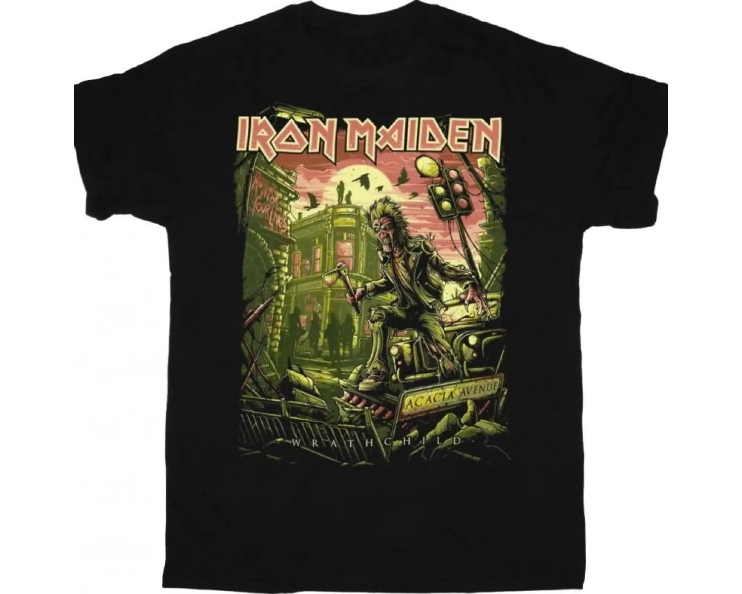 BLACK CROWES HIGH AS THE MOON TOUR NEW BLACK T-SHIRT ÖN VE ARAKA BASKILI