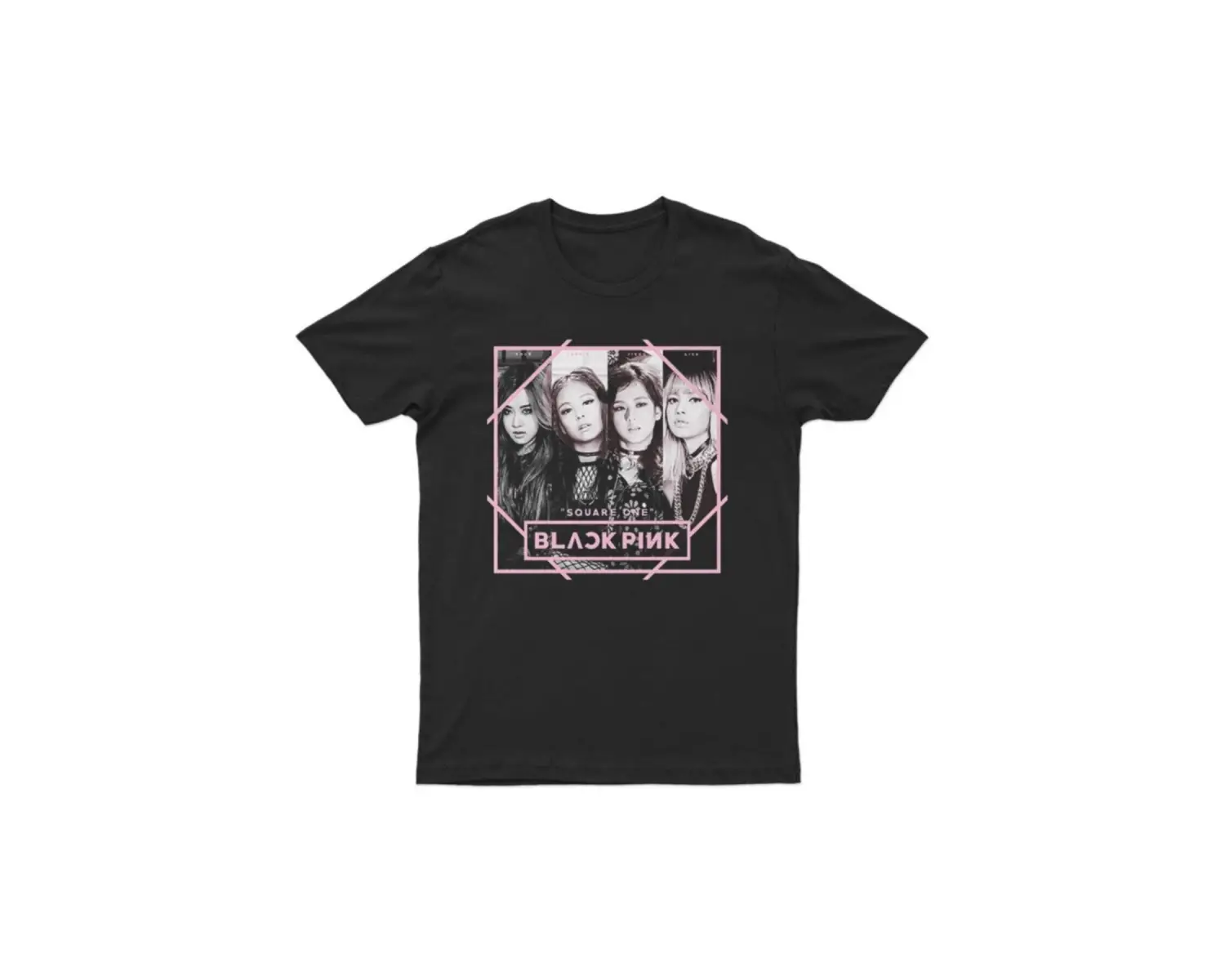 Black Pink Unisex Tişört T-shirt Bet2333